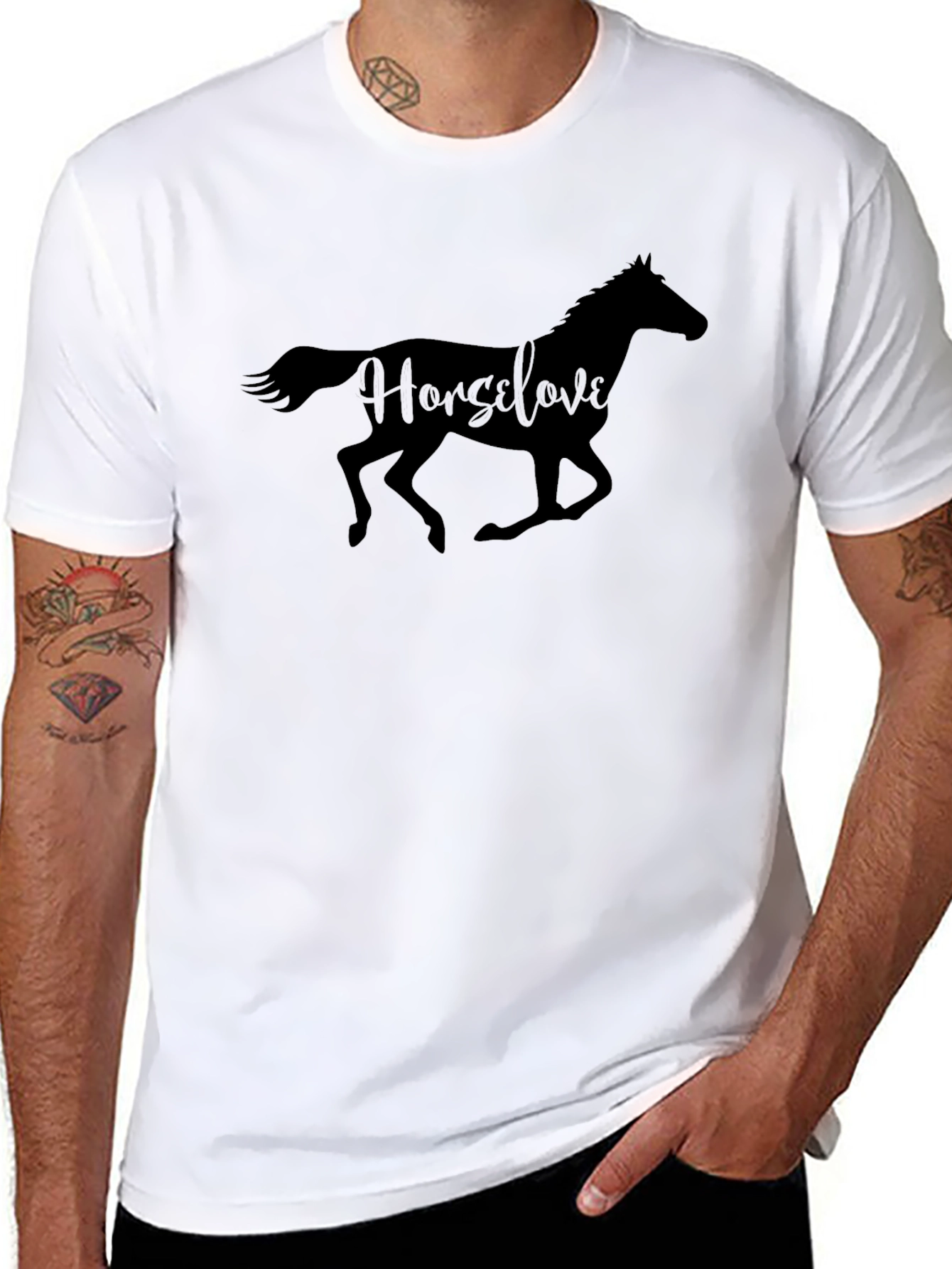 Horse Love Black T-Shirt