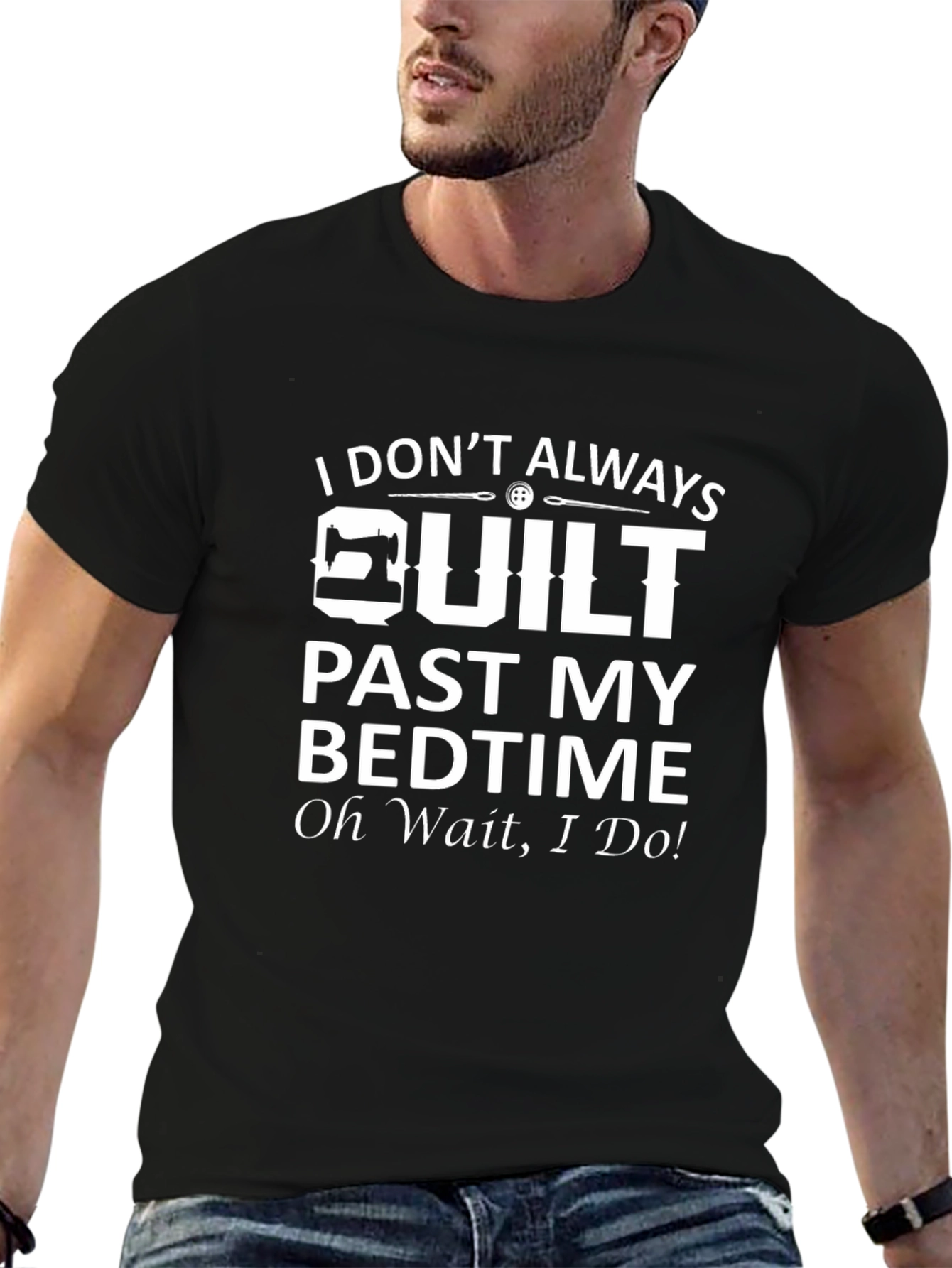 Quilters Bedtime T-Shirt - Funny Quilting Tee