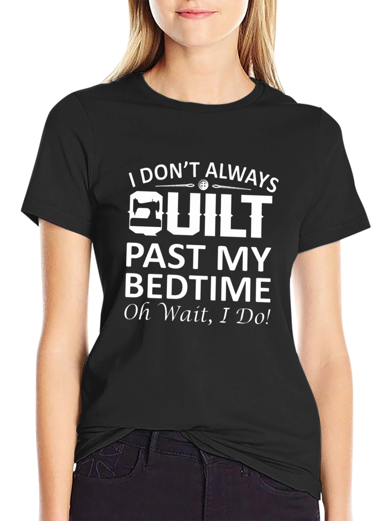Quilters Bedtime T-Shirt - Funny Quilting Tee