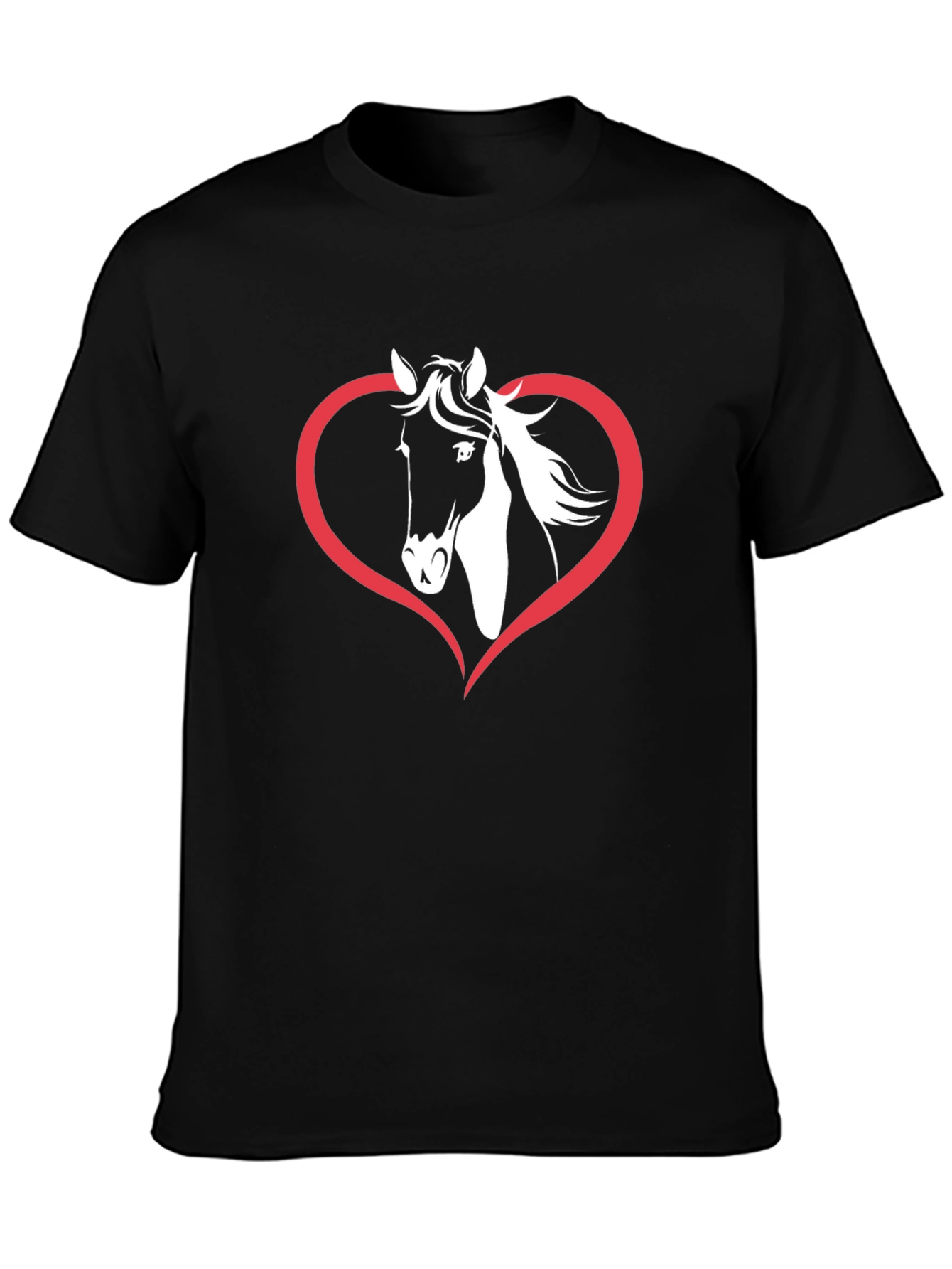 Horse Heart Graphic Tee - Black
