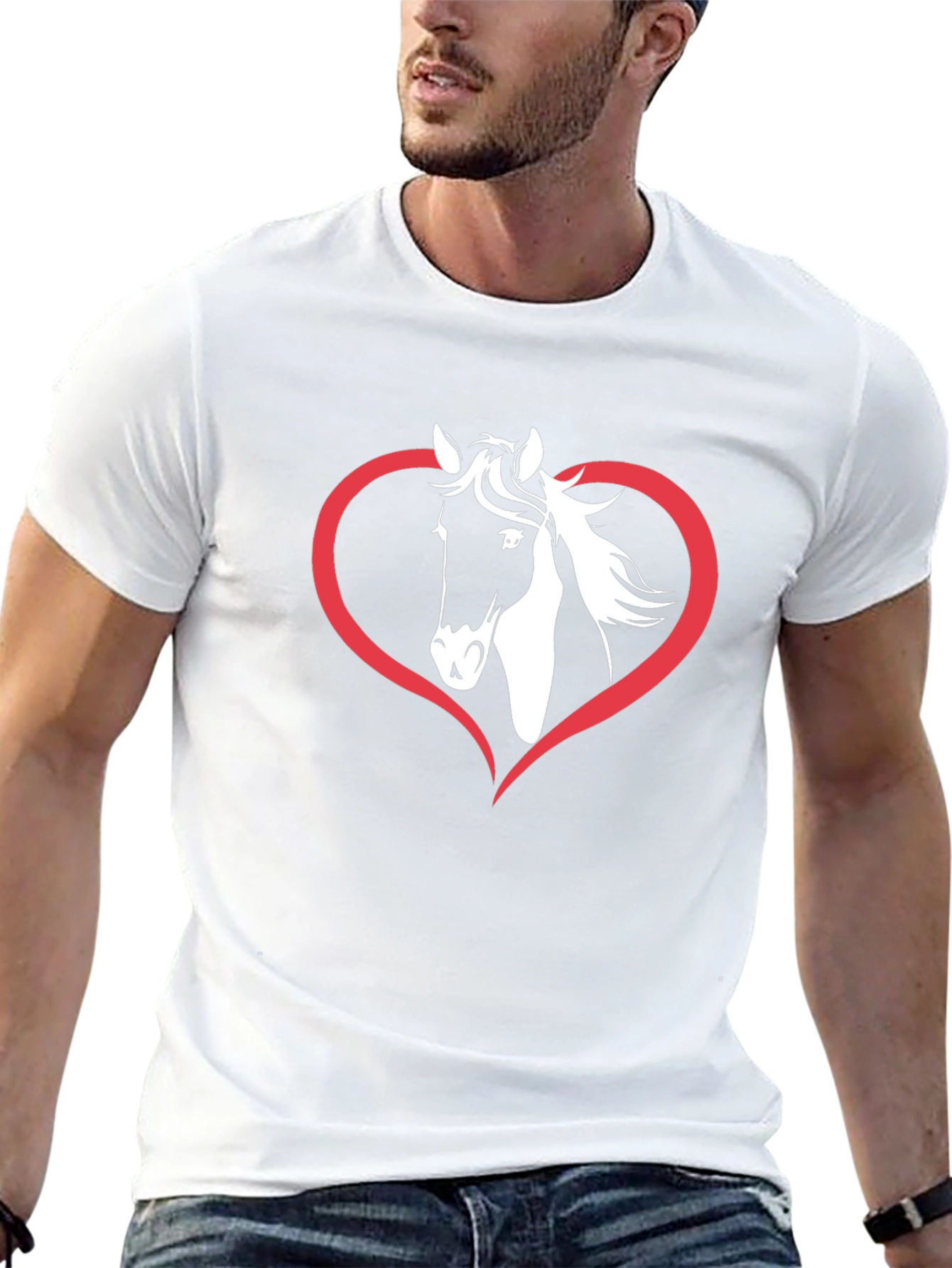 Horse Heart Graphic Tee - Black