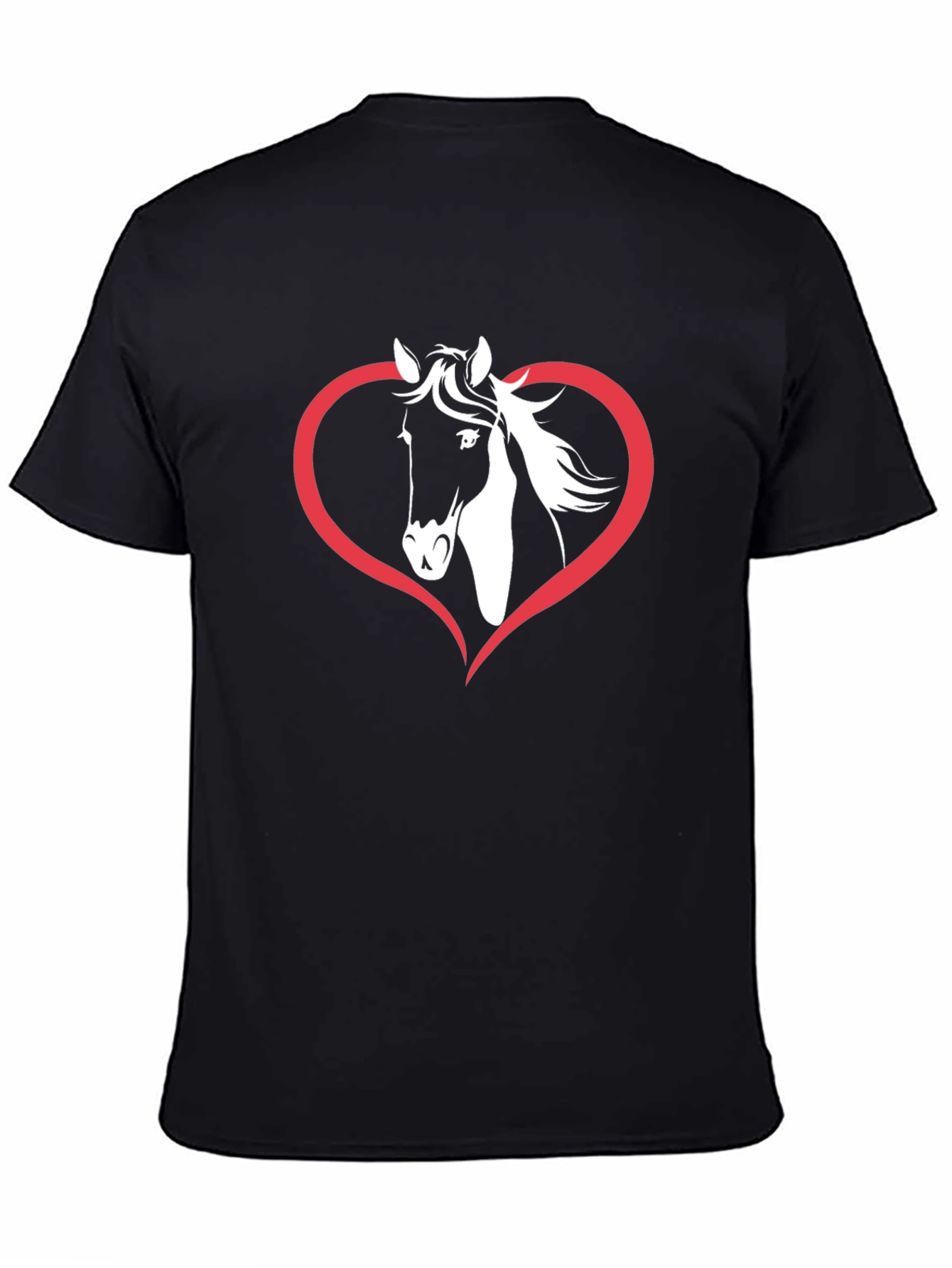 Horse Heart Graphic Tee - Black