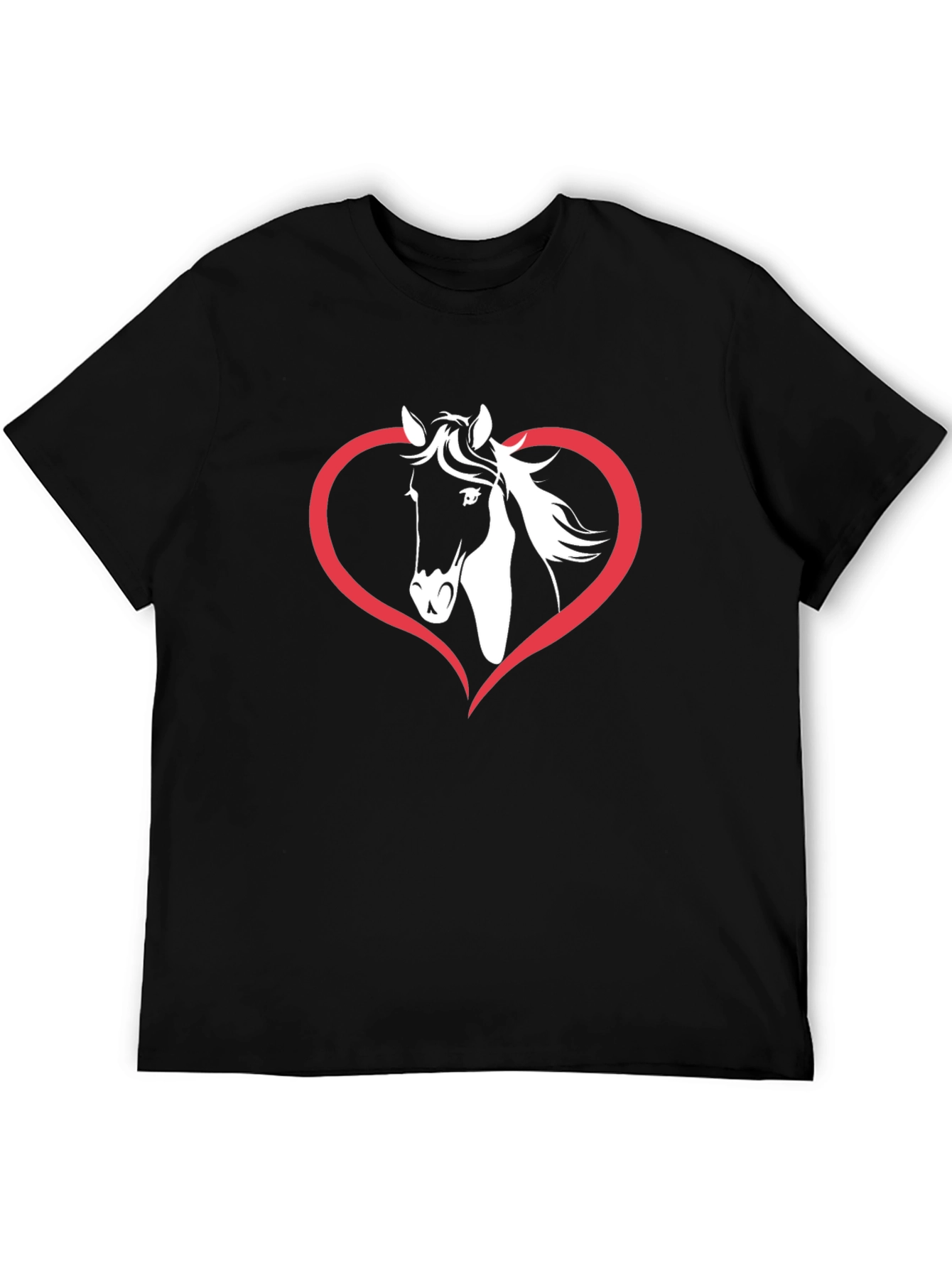 Horse Heart Graphic Tee - Black