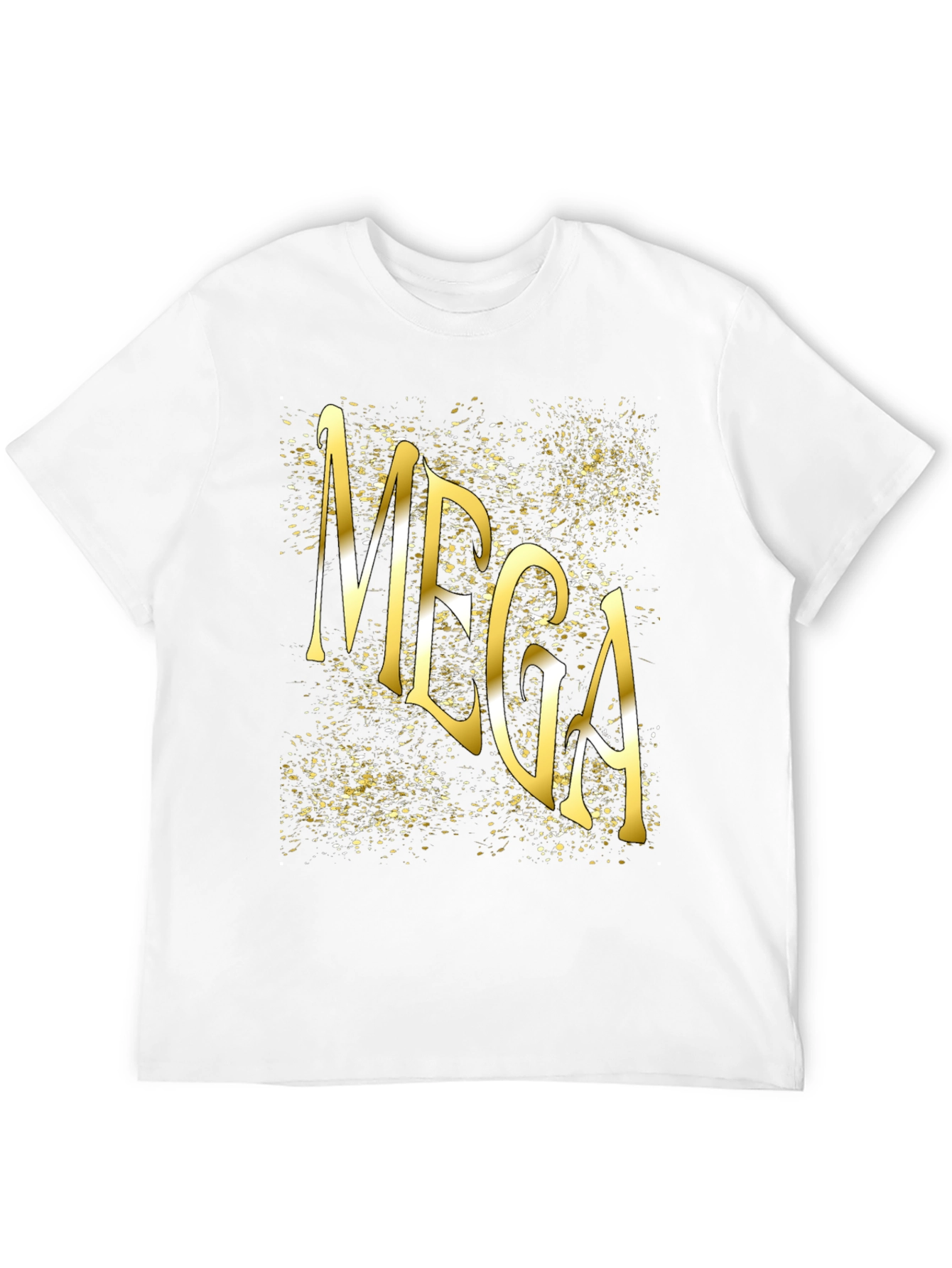 MEGA Gold Print Black Tee