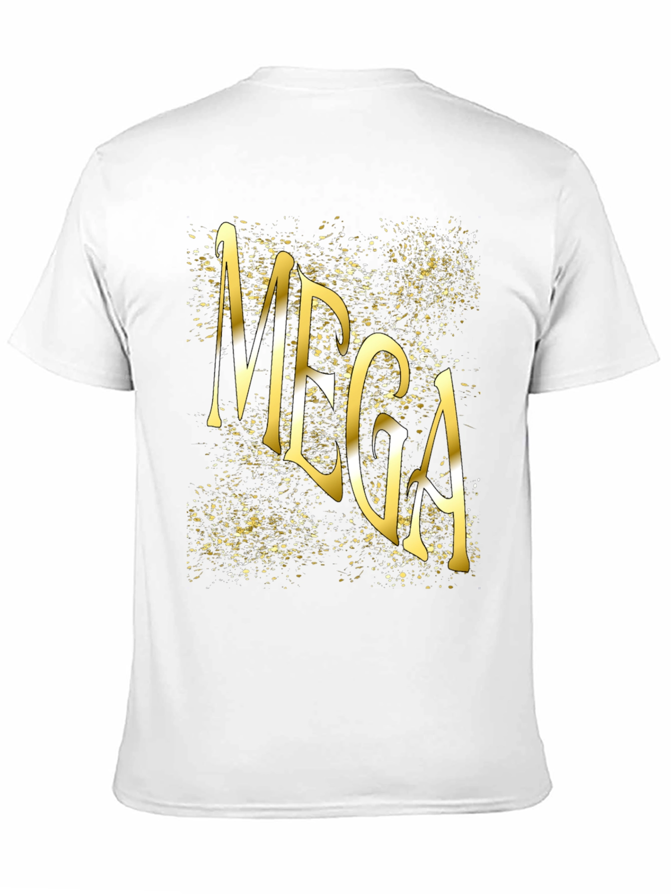 MEGA Gold Print Black Tee