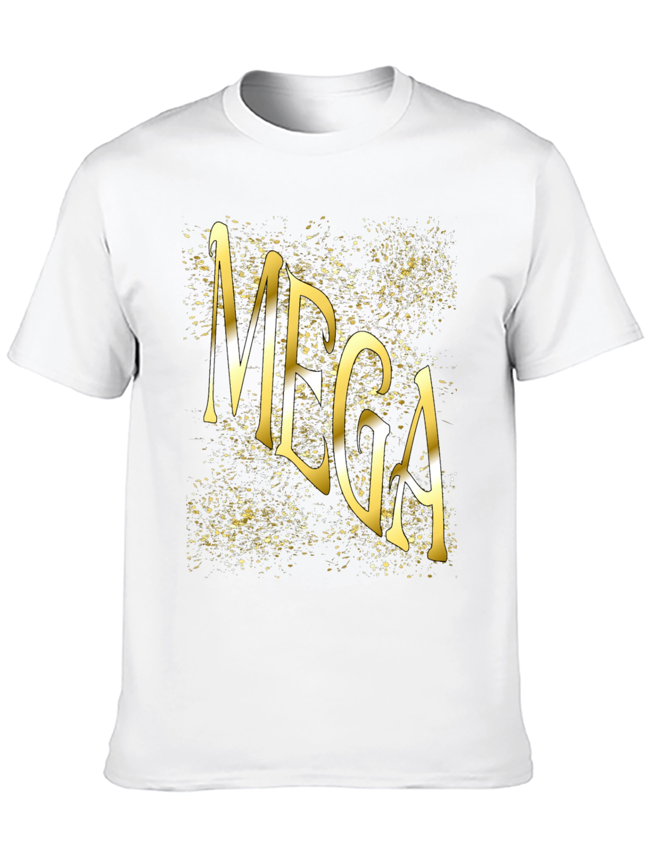 MEGA Gold Print Black Tee
