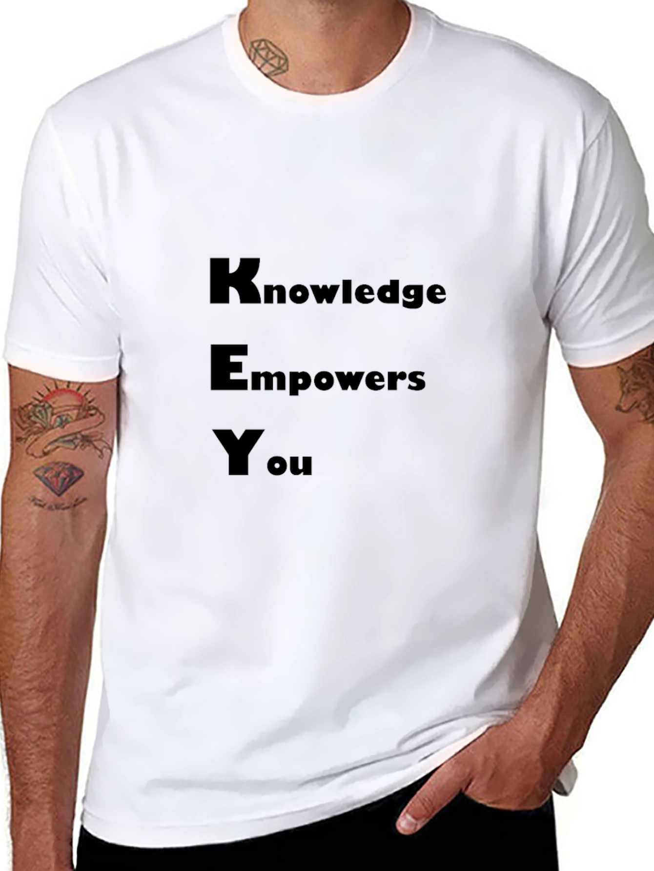 Knowledge Empowers You - Black Graphic Tee