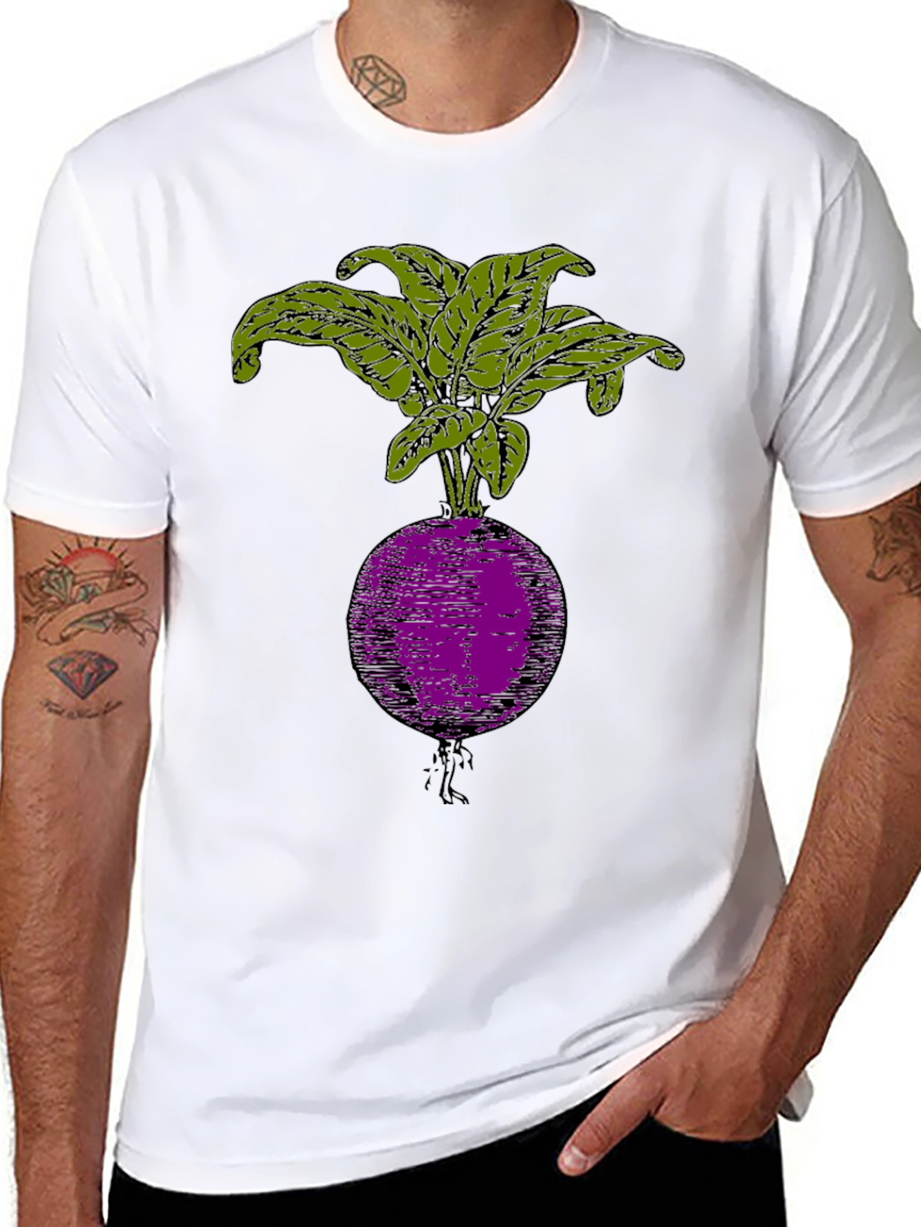 Radish Graphic T-Shirt - Stylish Veggie Tee