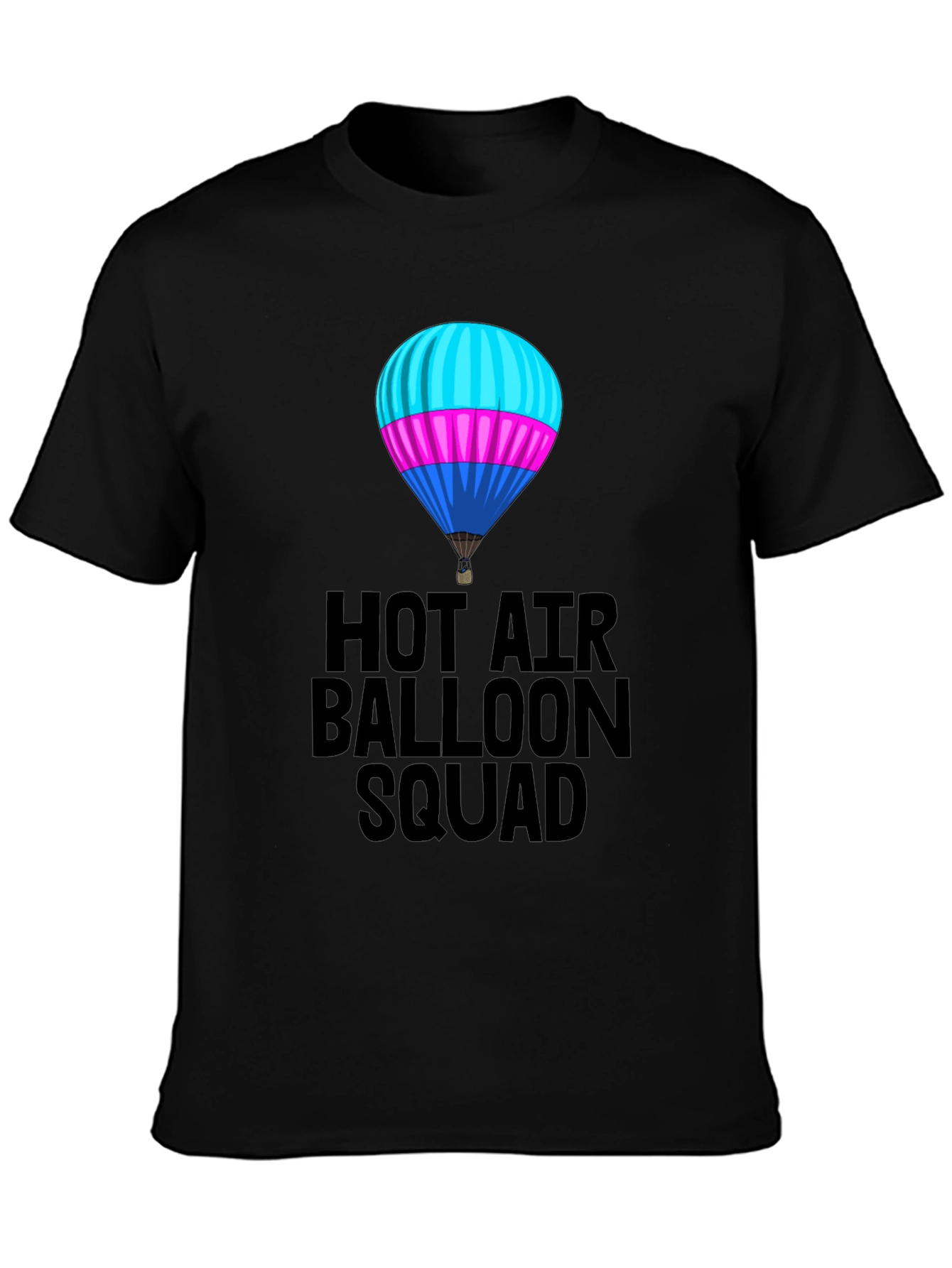 Hot Air Balloon Squad T-Shirt - Unisex Black Tee