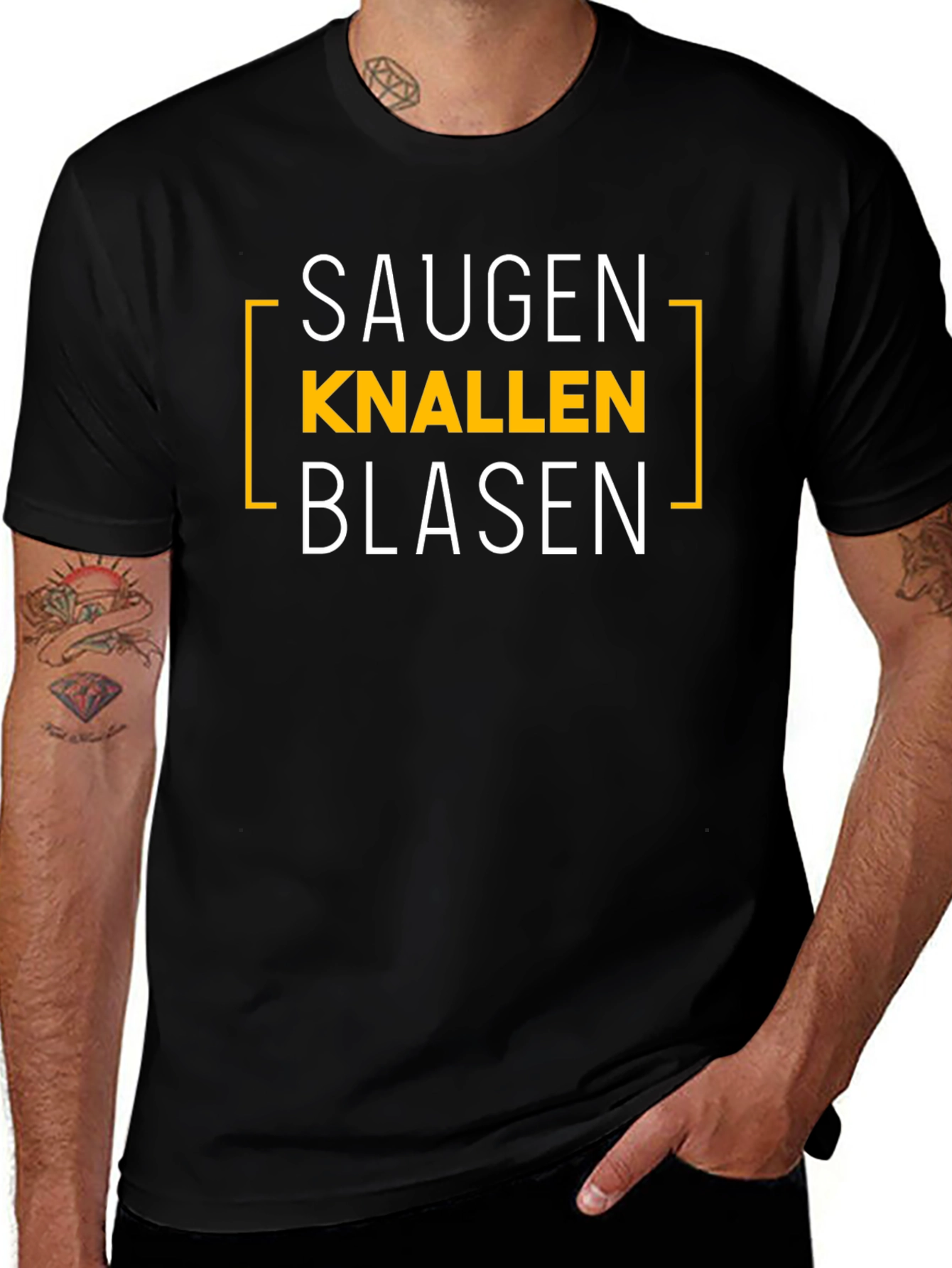 Saugën Knallen Blasen Graphic Tee - Black