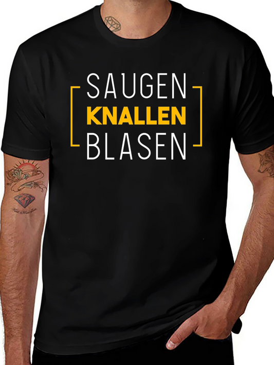 Saugën Knallen Blasen Graphic Tee - Black