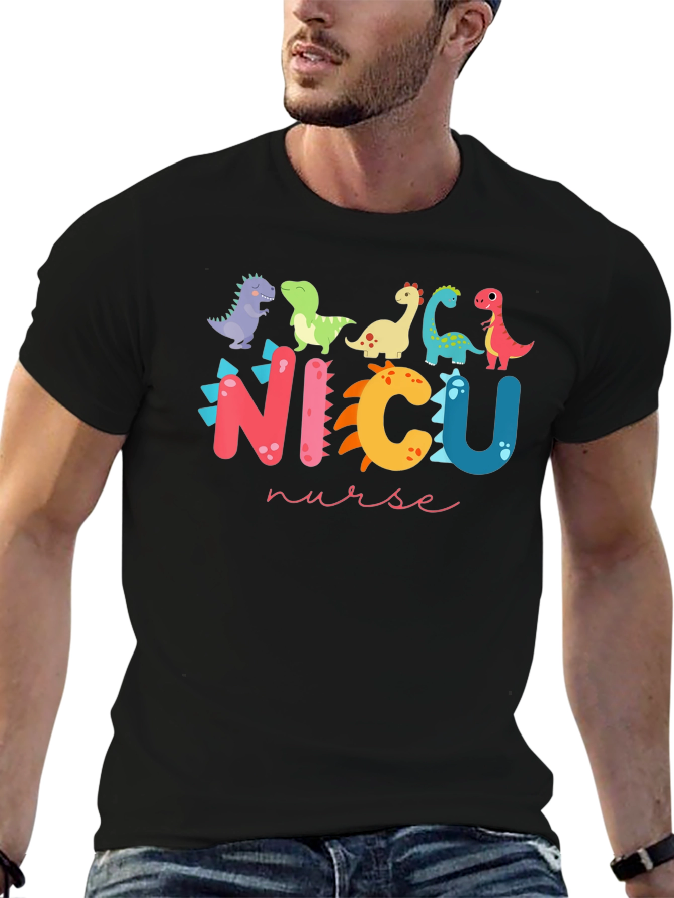 NICU Nurse Dinosaur T-Shirt - Cute & Comfortable