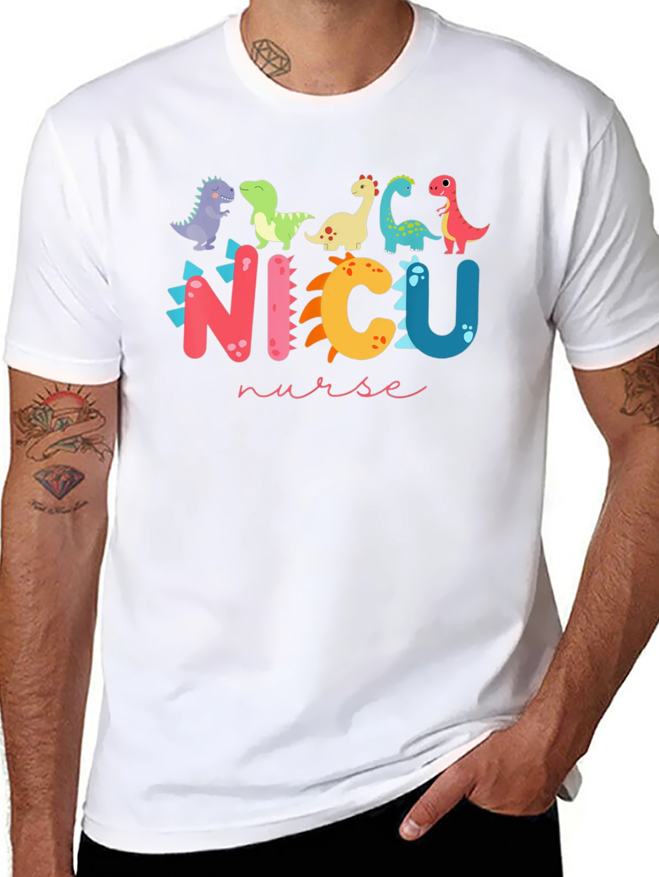 NICU Nurse Dinosaur T-Shirt - Cute & Comfortable