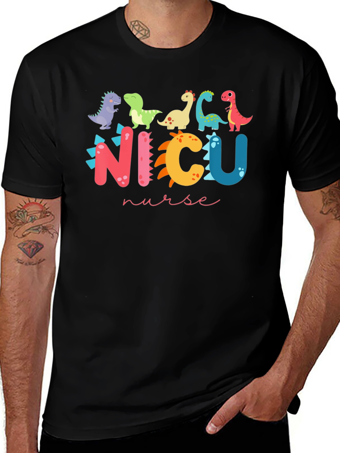 NICU Nurse Dinosaur T-Shirt - Cute & Comfortable