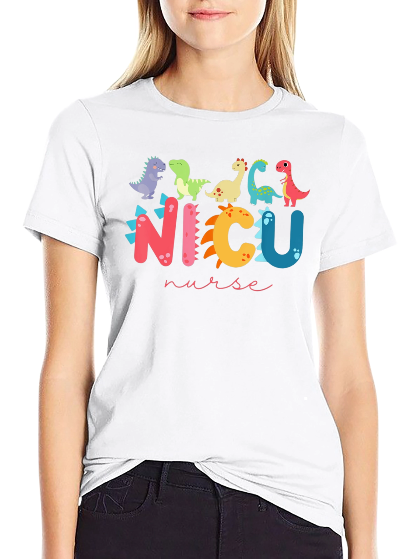 NICU Nurse Dinosaur T-Shirt - Cute & Comfortable