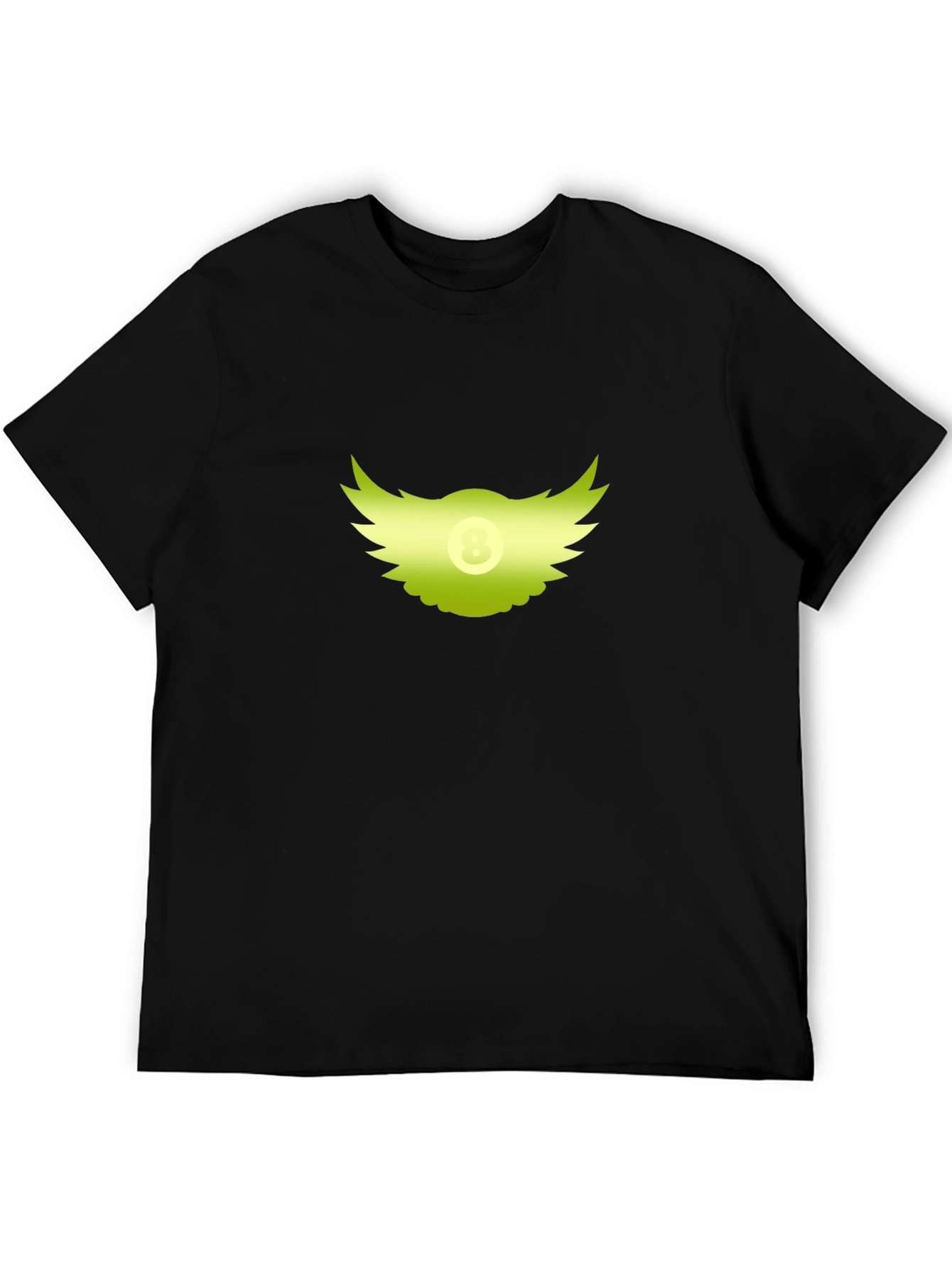 Winged 8-Ball Graphic Black T-Shirt