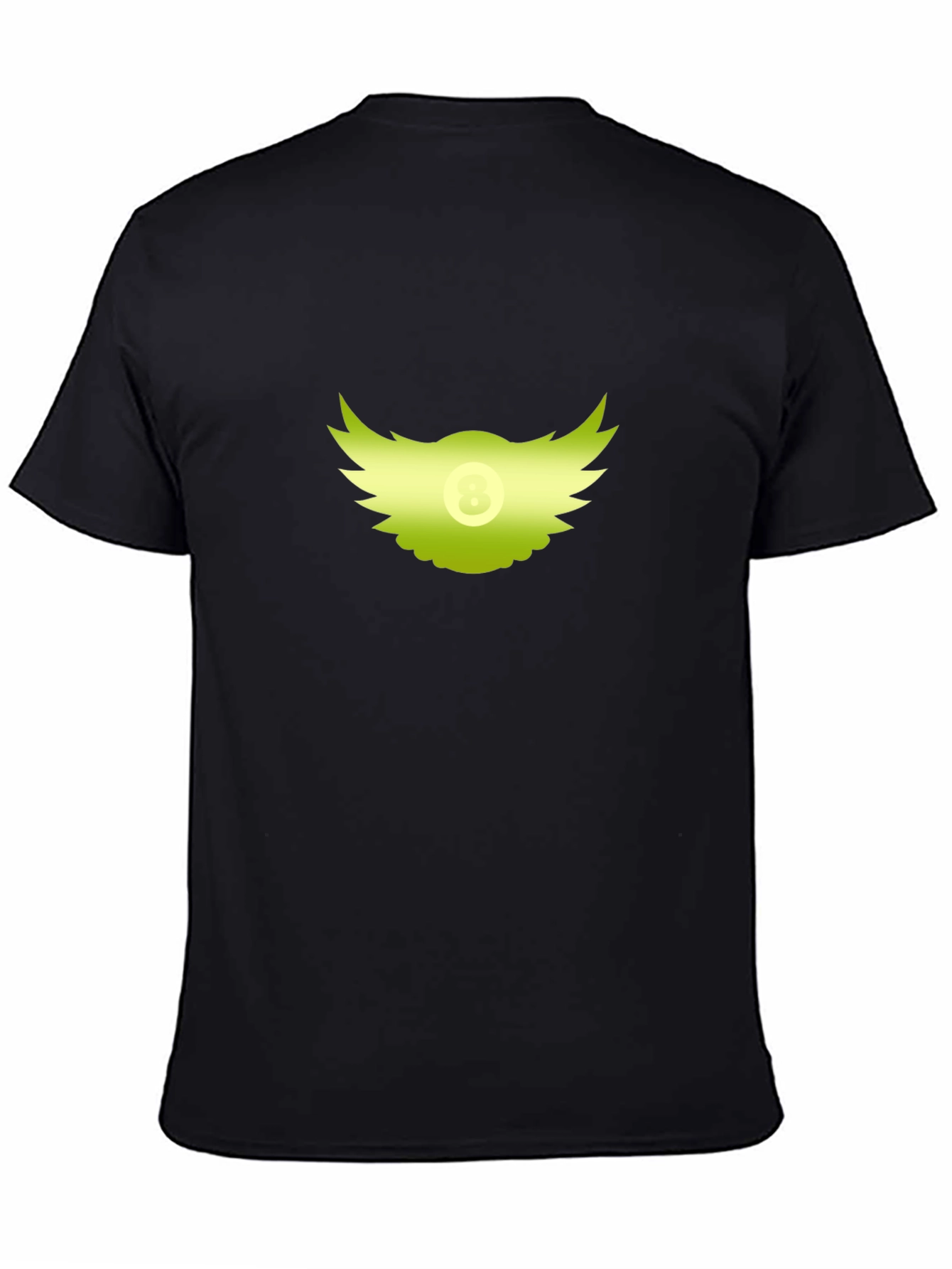 Winged 8-Ball Graphic Black T-Shirt