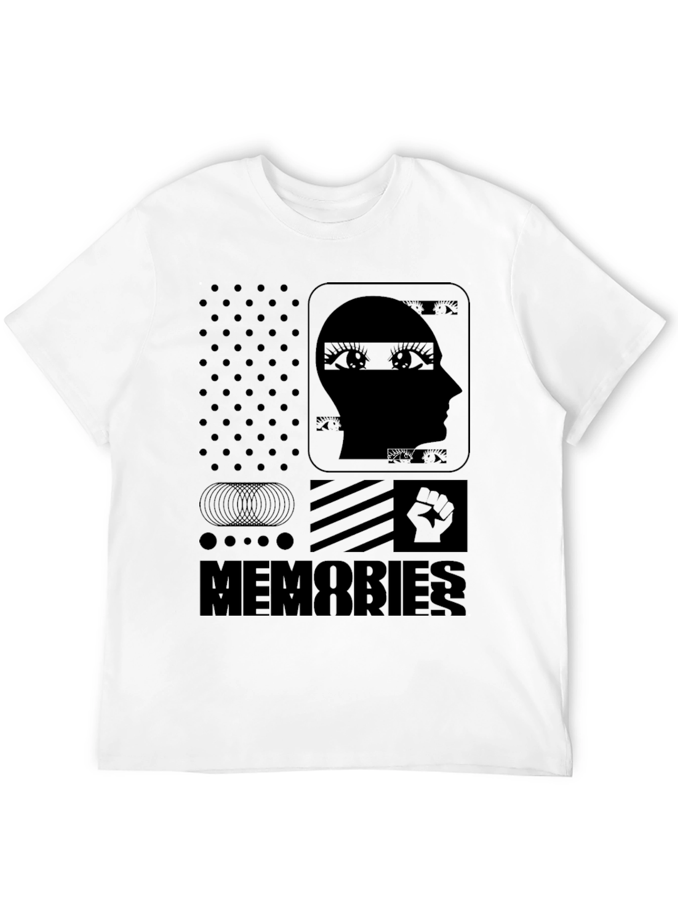 Memories Graphic Print Black T-Shirt