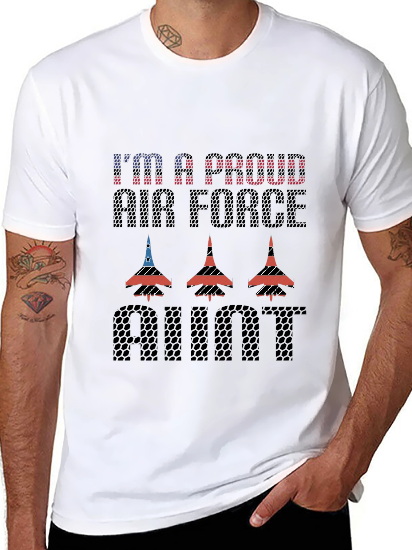 Proud Air Force Aunt Graphic T-Shirt