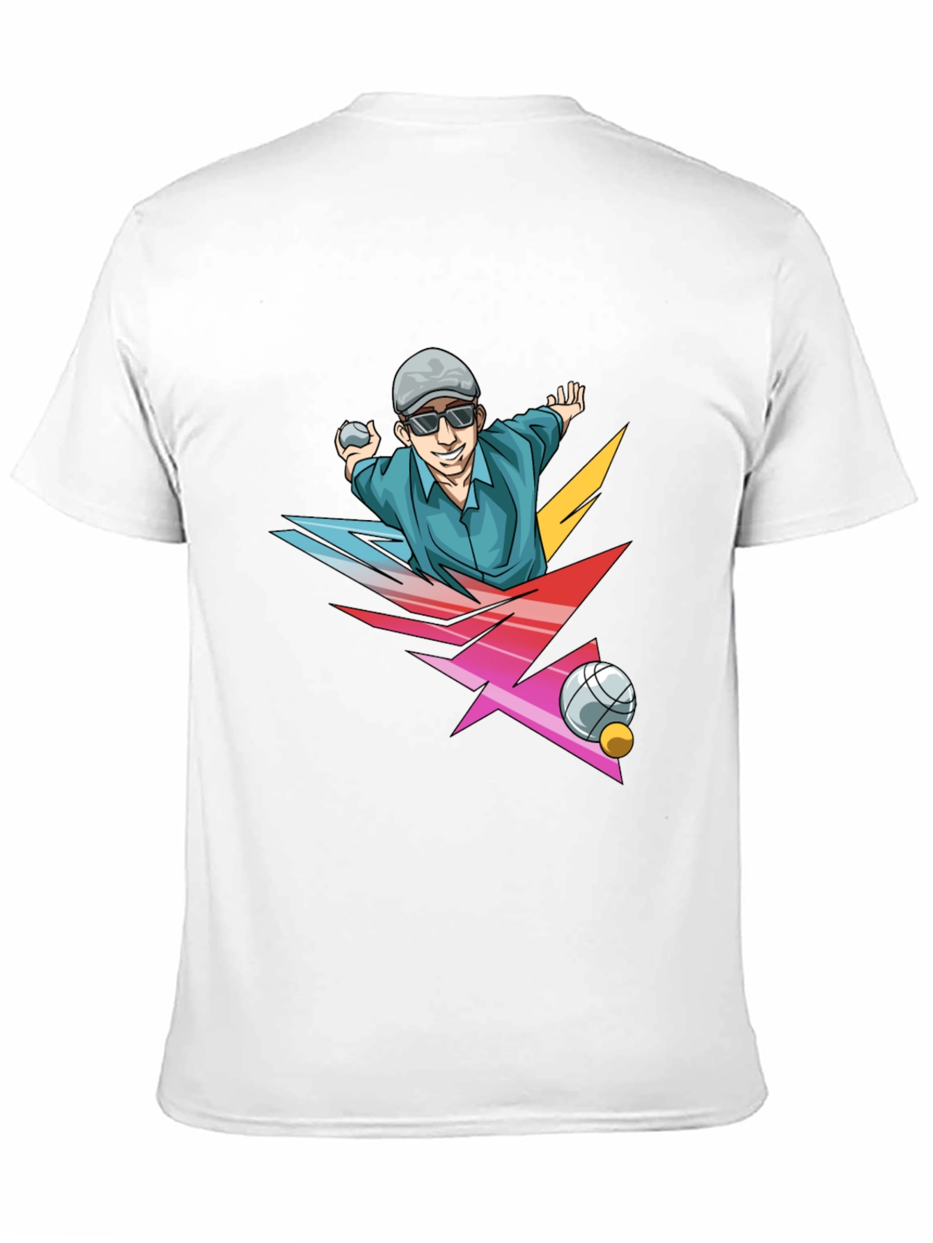Funky Bocce Ball Graphic T-Shirt
