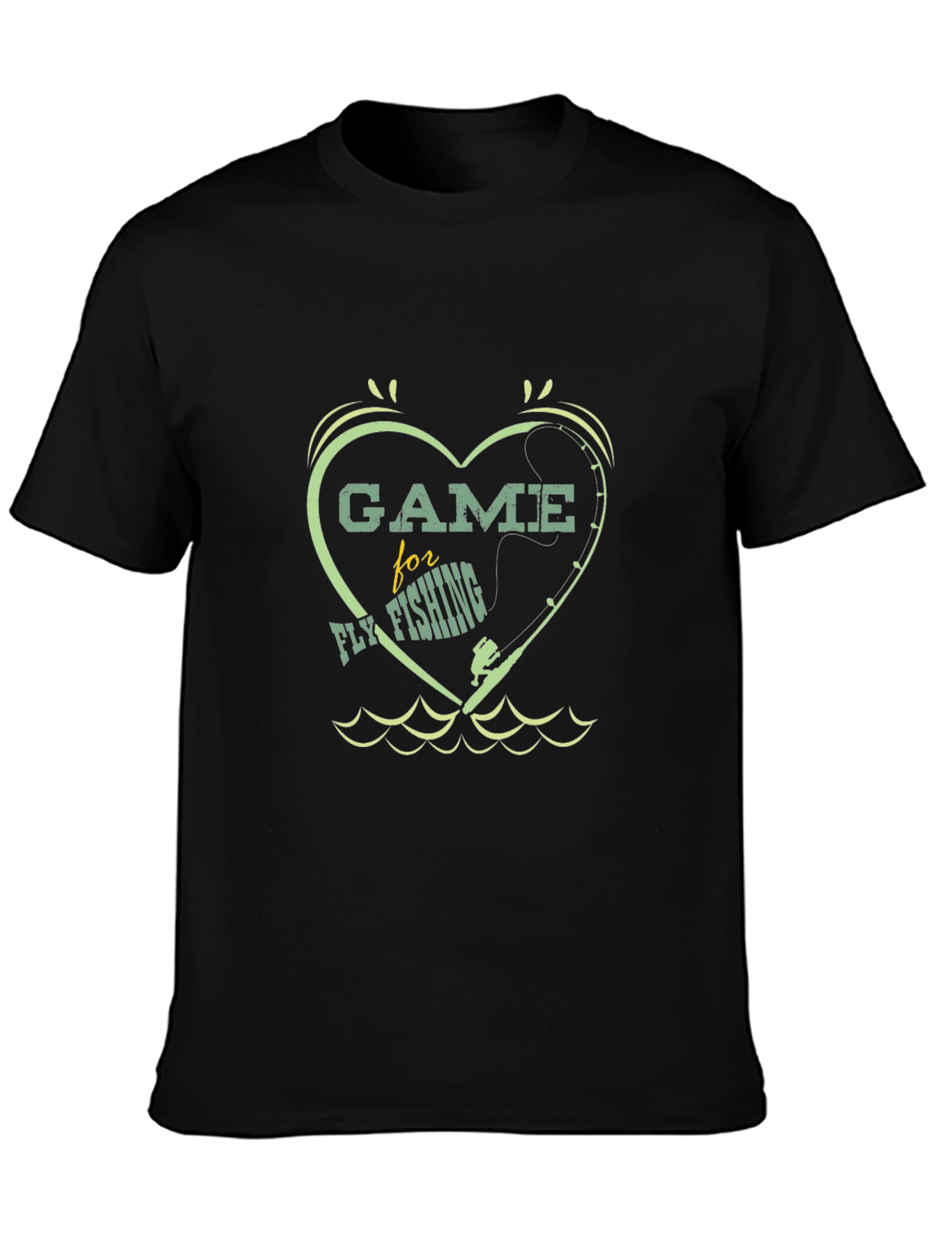Game for Fly Fishing Heart T-Shirt