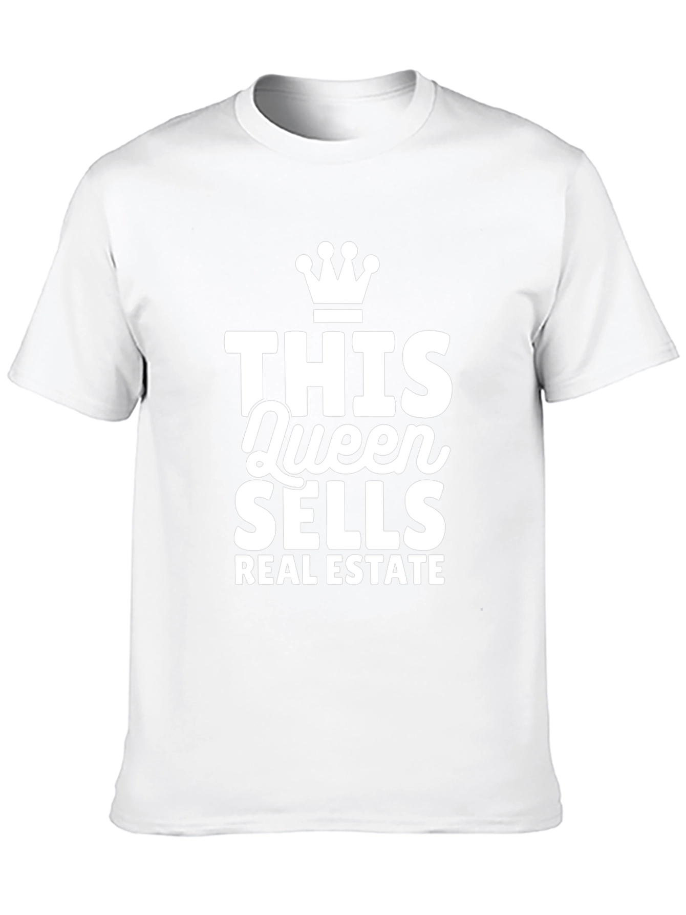 Queen Sells Real Estate Black T-Shirt