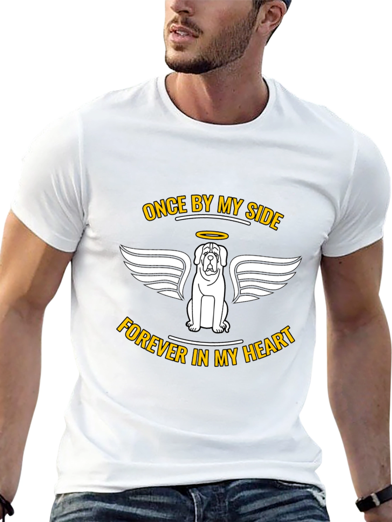 Dog Memorial T-Shirt - Once By My Side