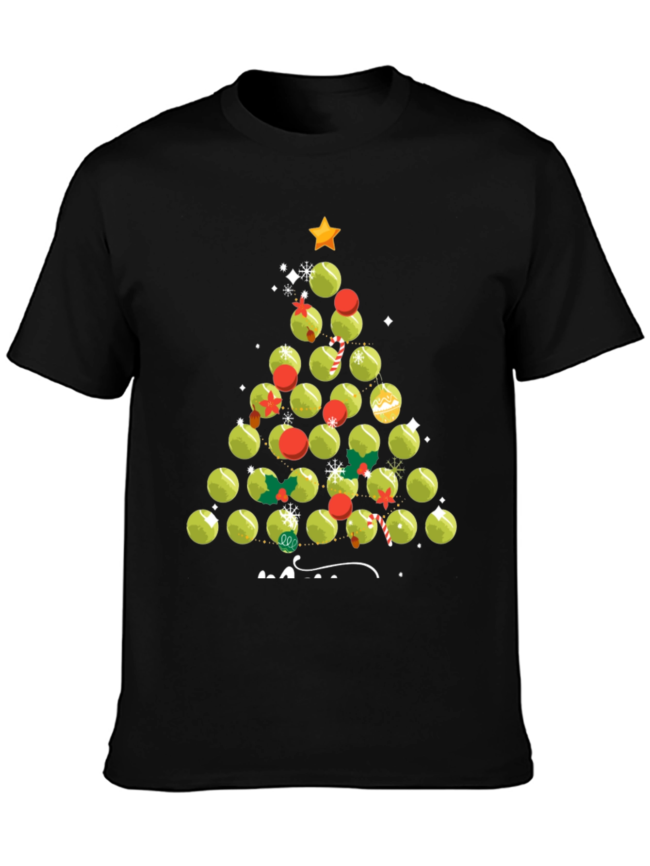Tennis Ball Christmas Tree T-Shirt