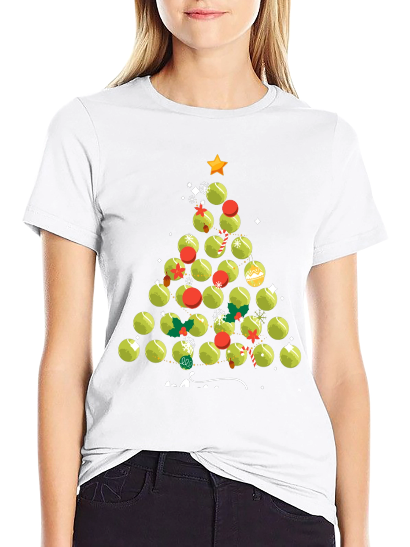Tennis Ball Christmas Tree T-Shirt