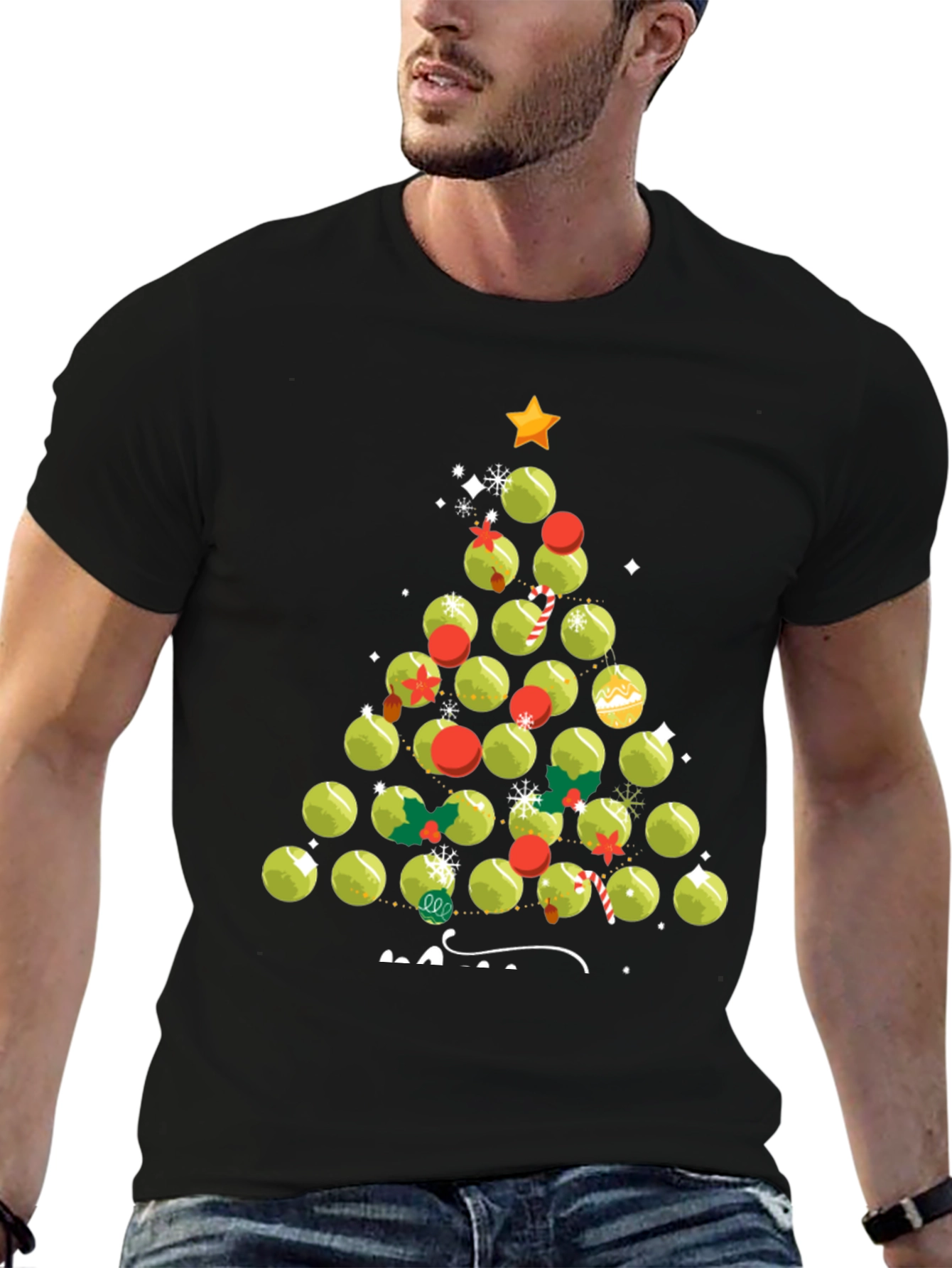 Tennis Ball Christmas Tree T-Shirt
