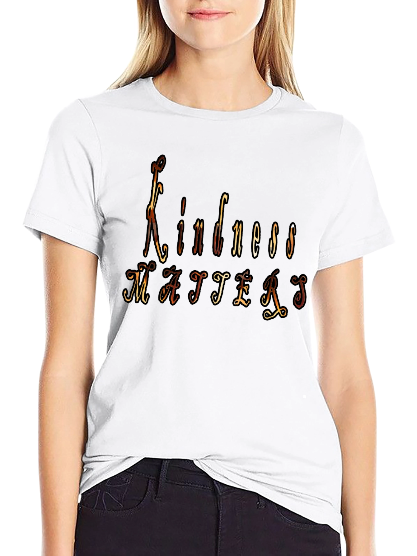 Kindness Matters Graphic Black T-Shirt