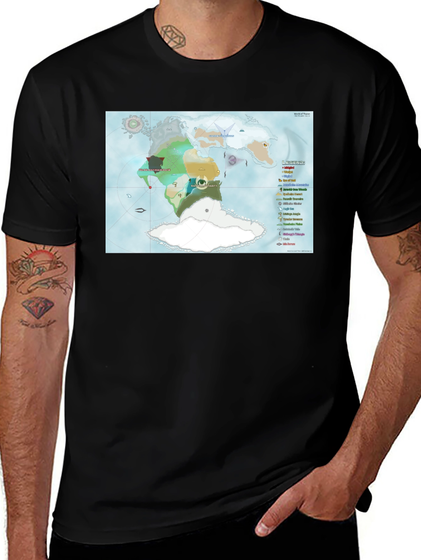 Fantasy World Map T-Shirt