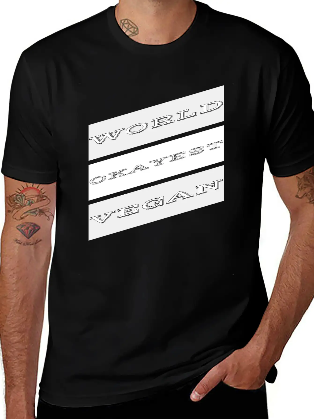 Vegan - World Okayest Vegan Unisex Casual T-Shirt – Clean Design For Daily Comfort