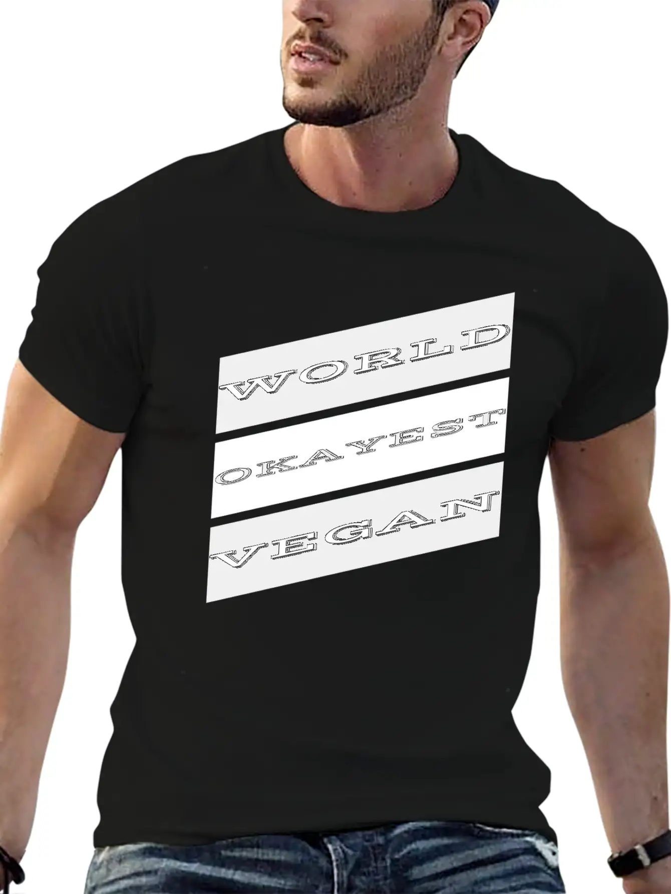 Vegan - World Okayest Vegan Unisex Casual T-Shirt – Clean Design For Daily Comfort
