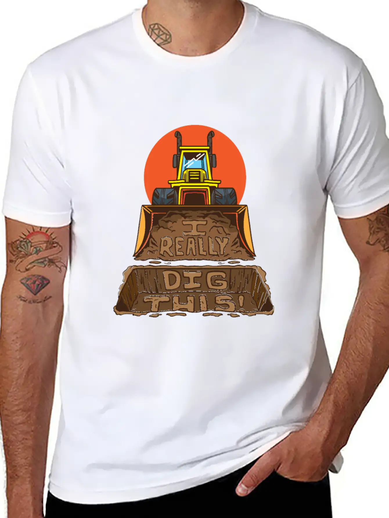 Vehicle Dig This Unisex Casual T-Shirt – Clean Design For Daily Comfort