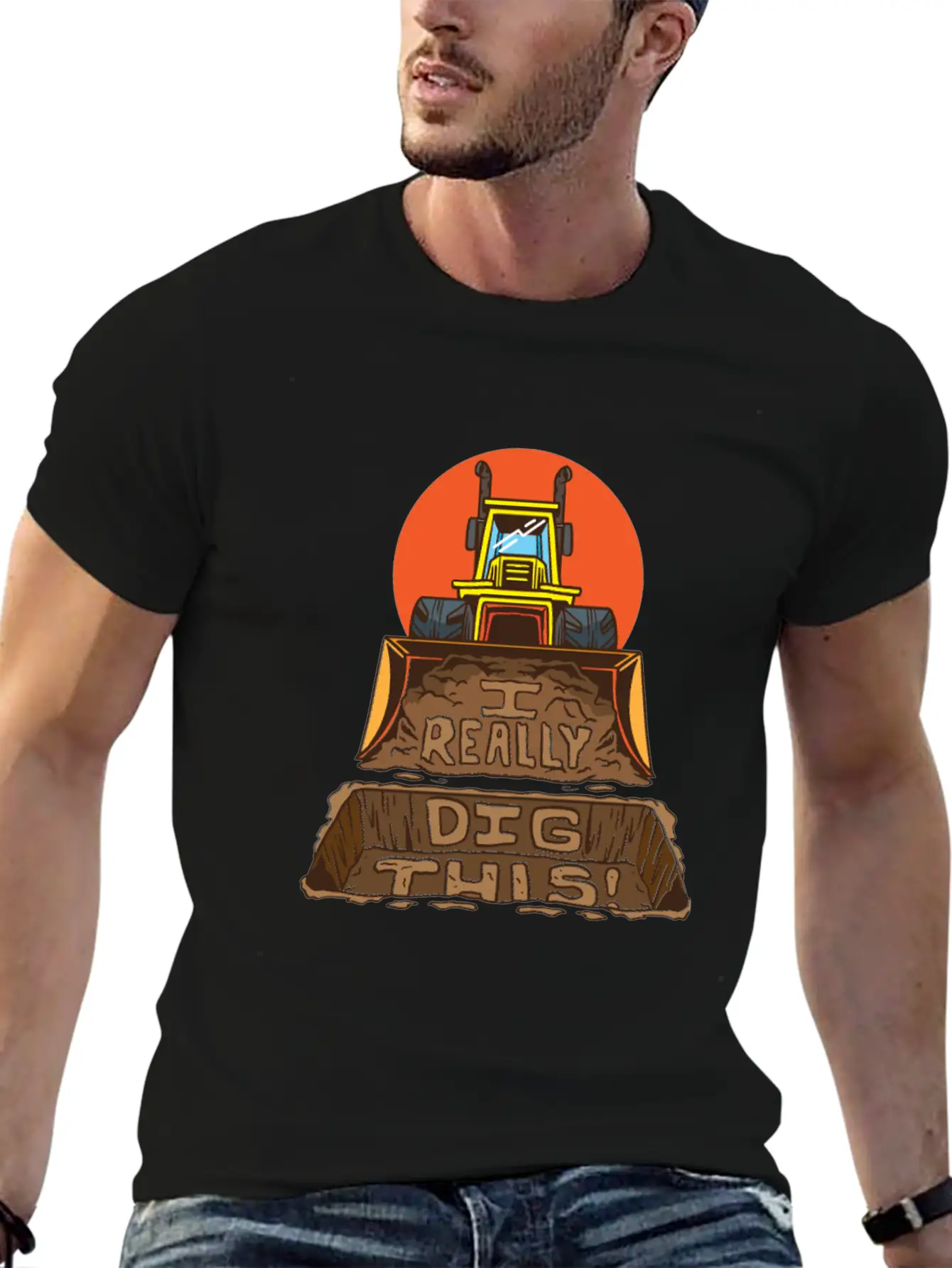 Vehicle Dig This Unisex Casual T-Shirt – Clean Design For Daily Comfort