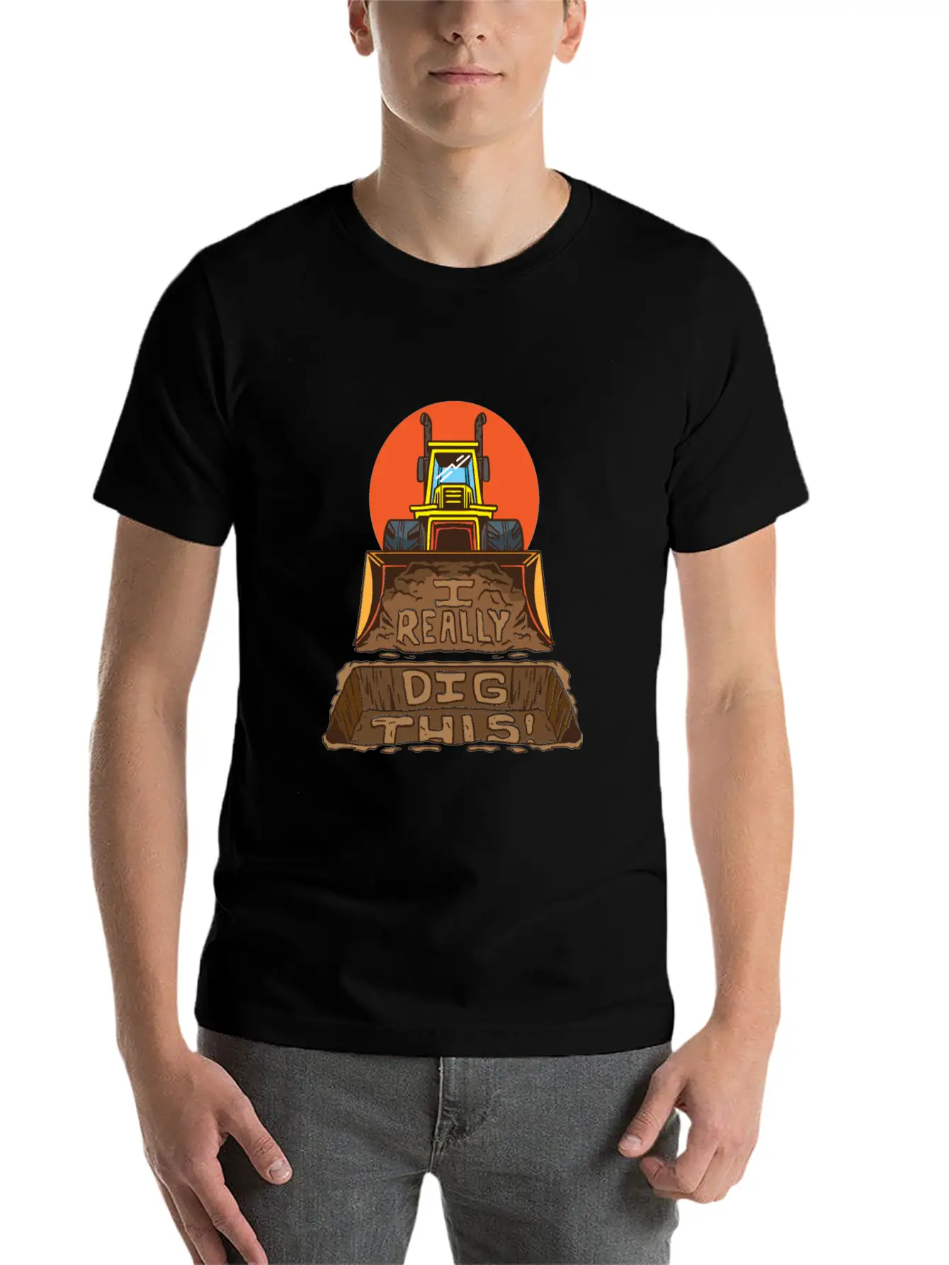 Vehicle Dig This Unisex Casual T-Shirt – Clean Design For Daily Comfort