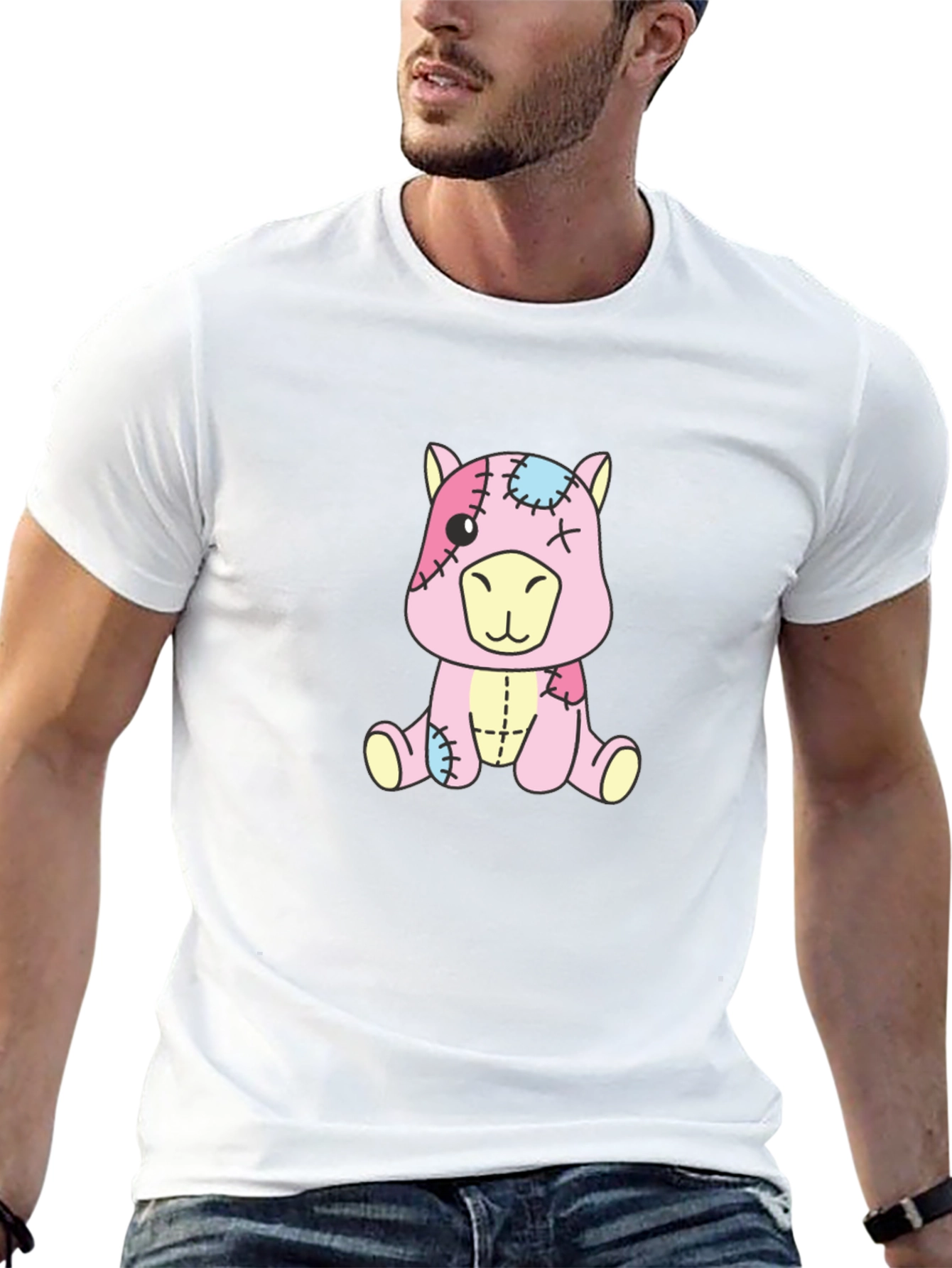 Cute Cartoon Stuffed Animal Graphic Tee
