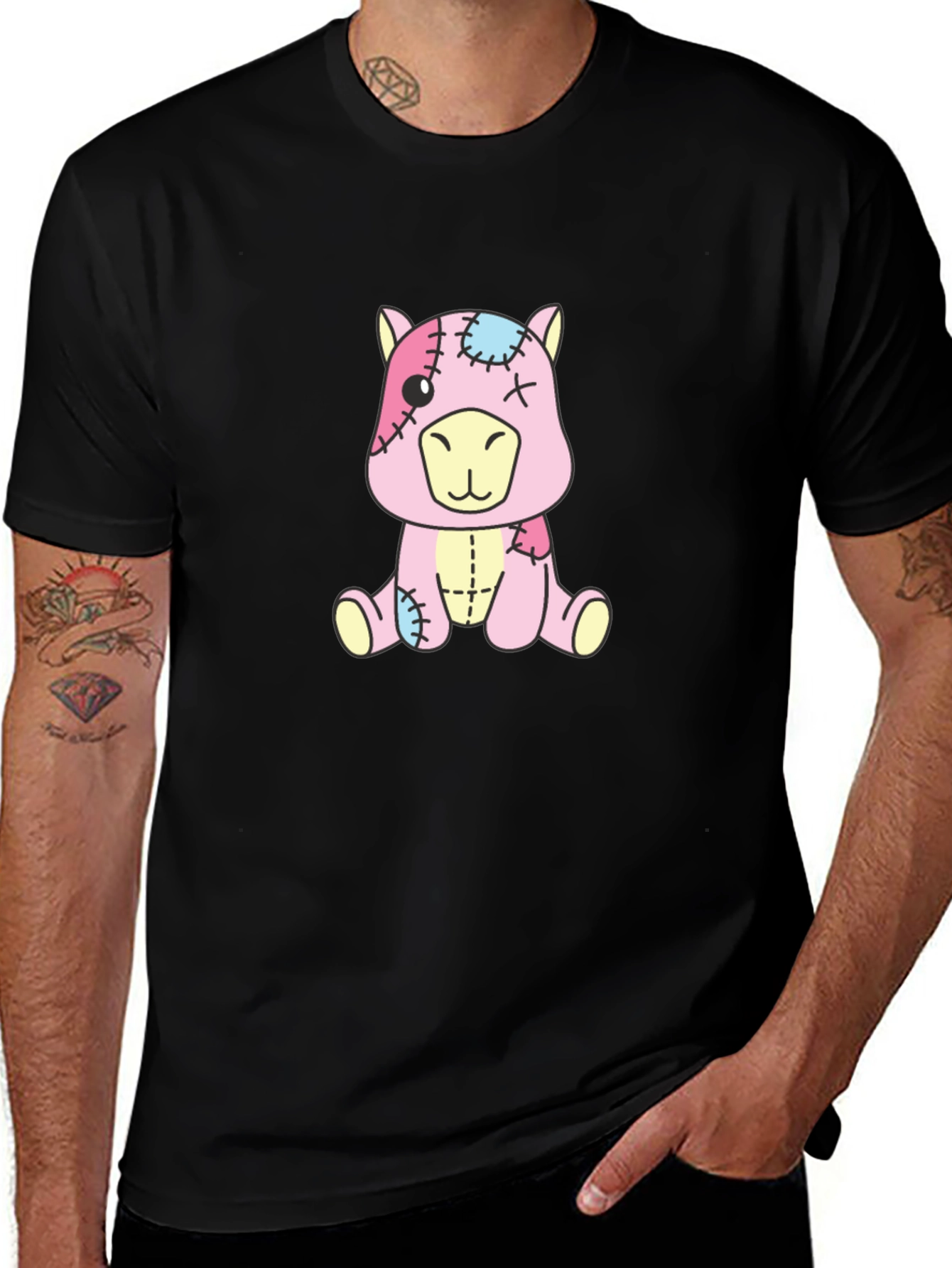 Cute Cartoon Stuffed Animal Graphic Tee