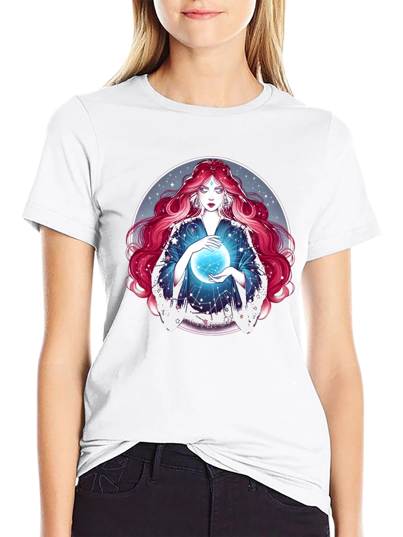 Mystic Moon T-Shirt - Celestial Fortune Teller Tee