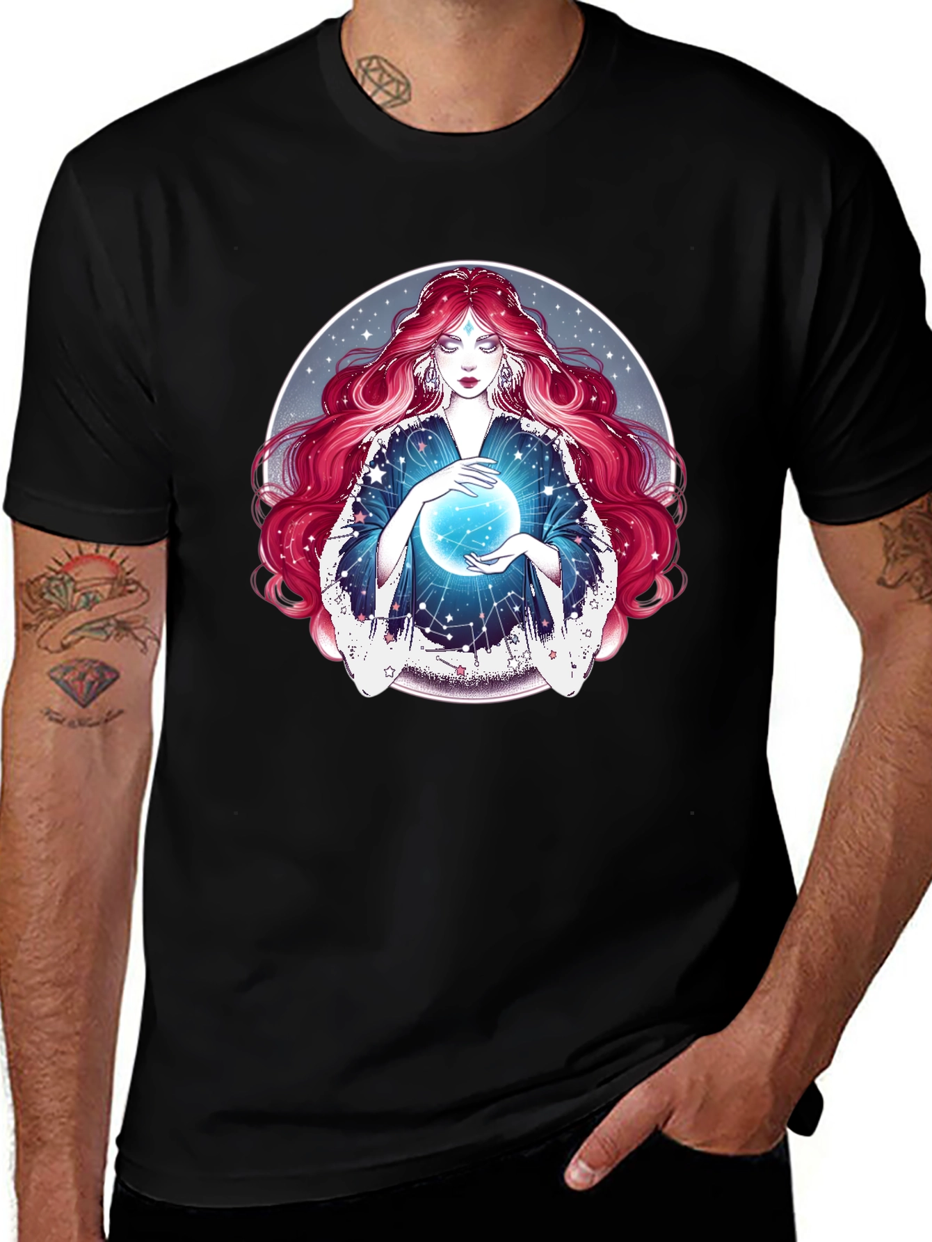 Mystic Moon T-Shirt - Celestial Fortune Teller Tee