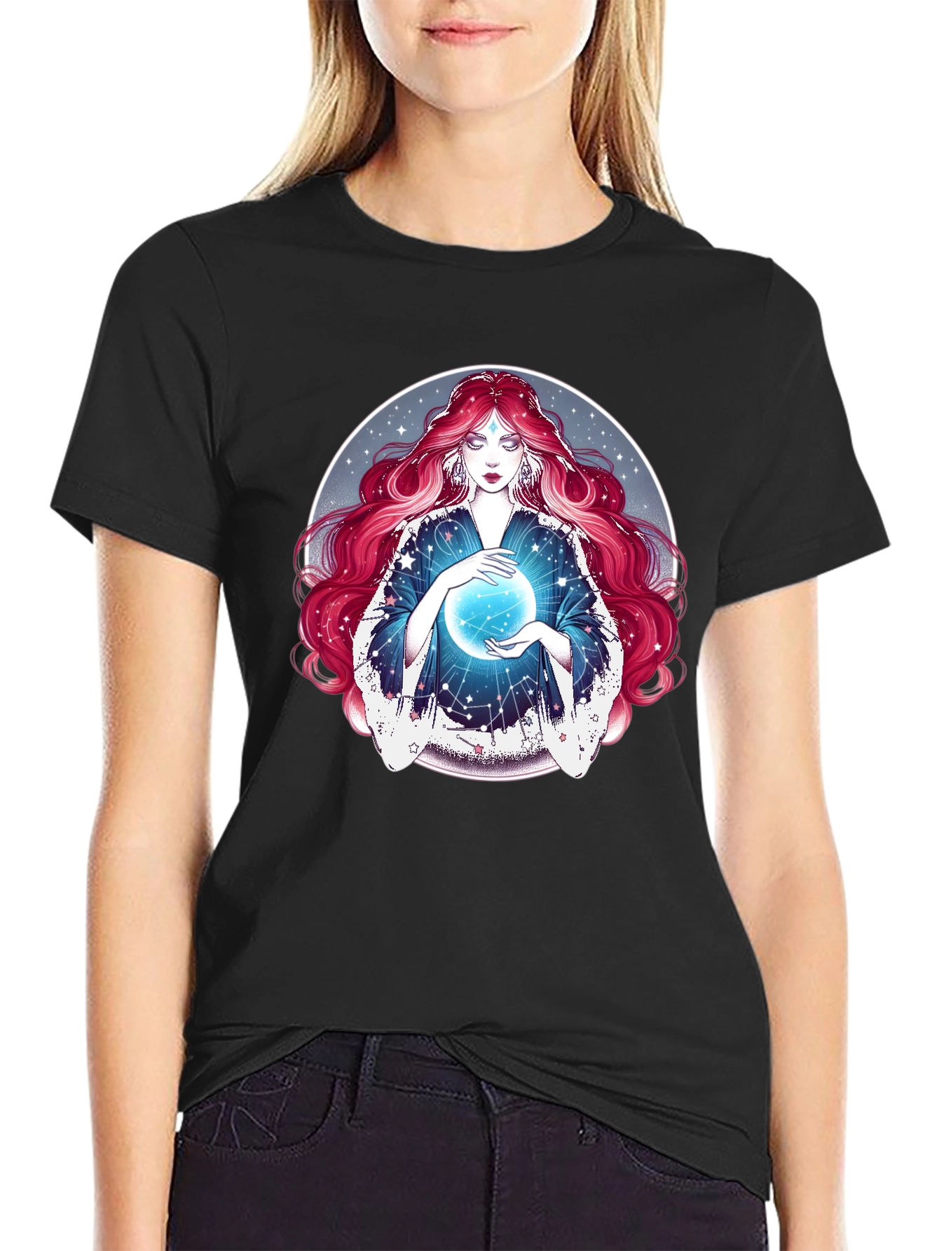 Mystic Moon T-Shirt - Celestial Fortune Teller Tee