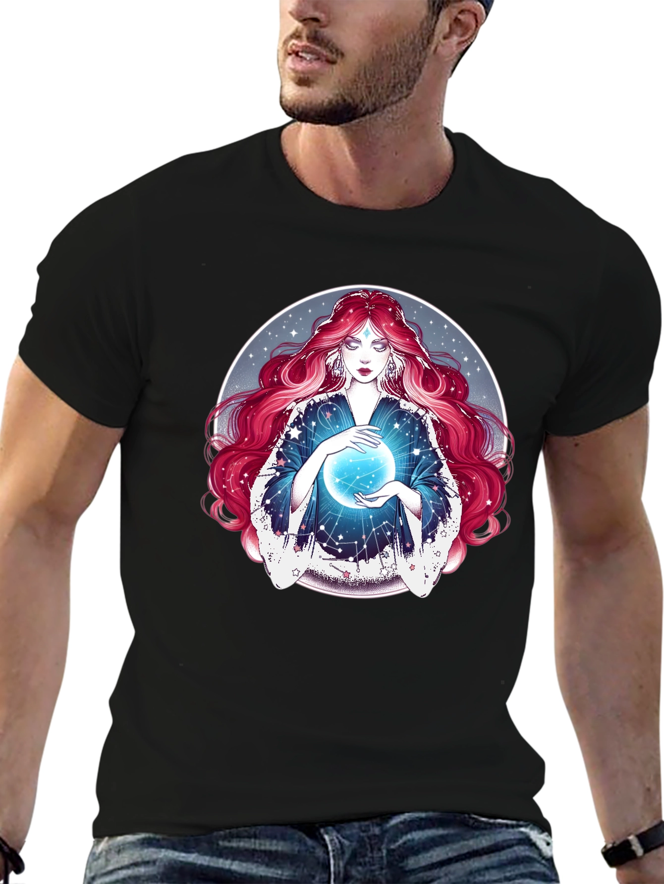 Mystic Moon T-Shirt - Celestial Fortune Teller Tee