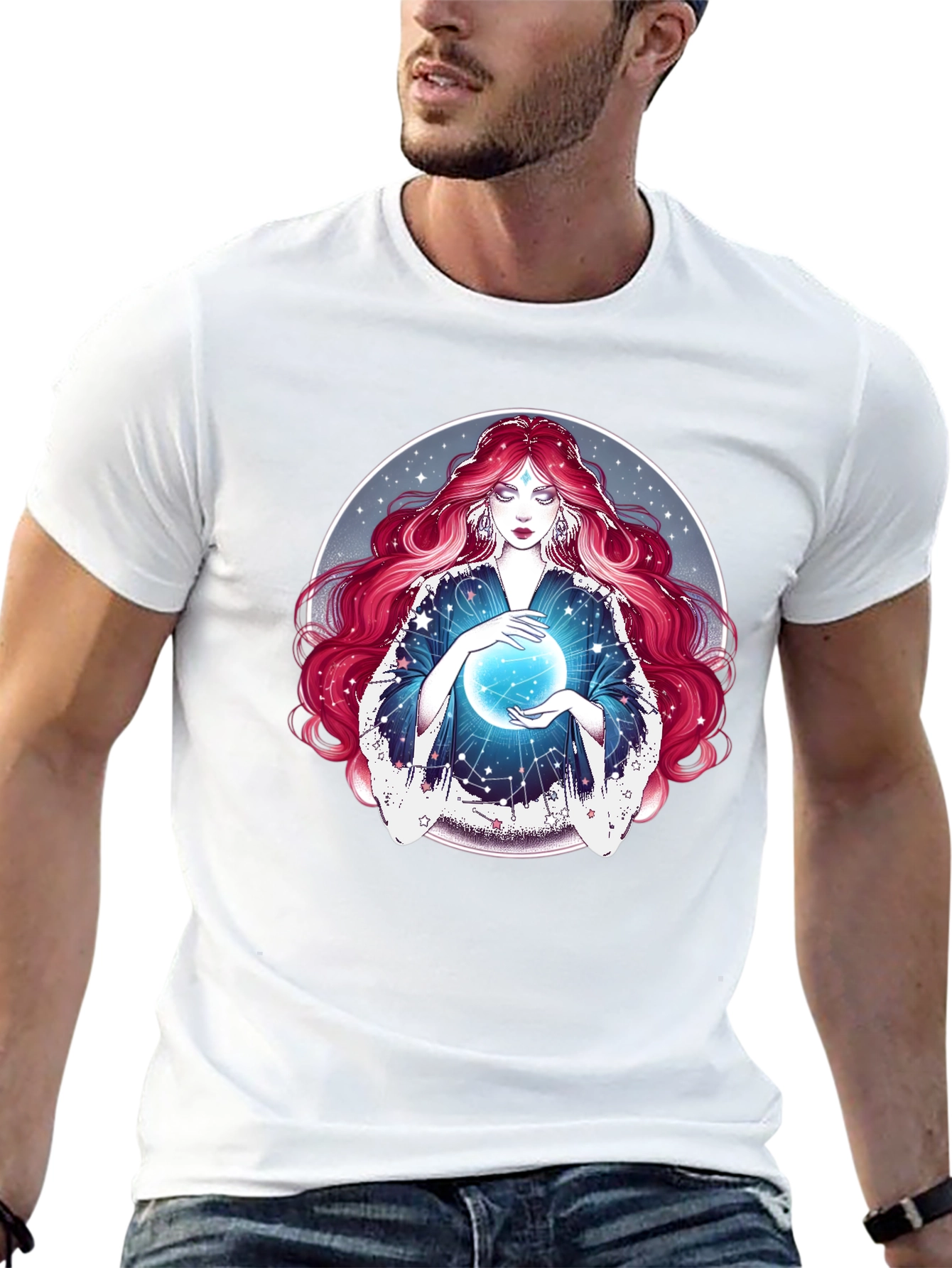 Mystic Moon T-Shirt - Celestial Fortune Teller Tee