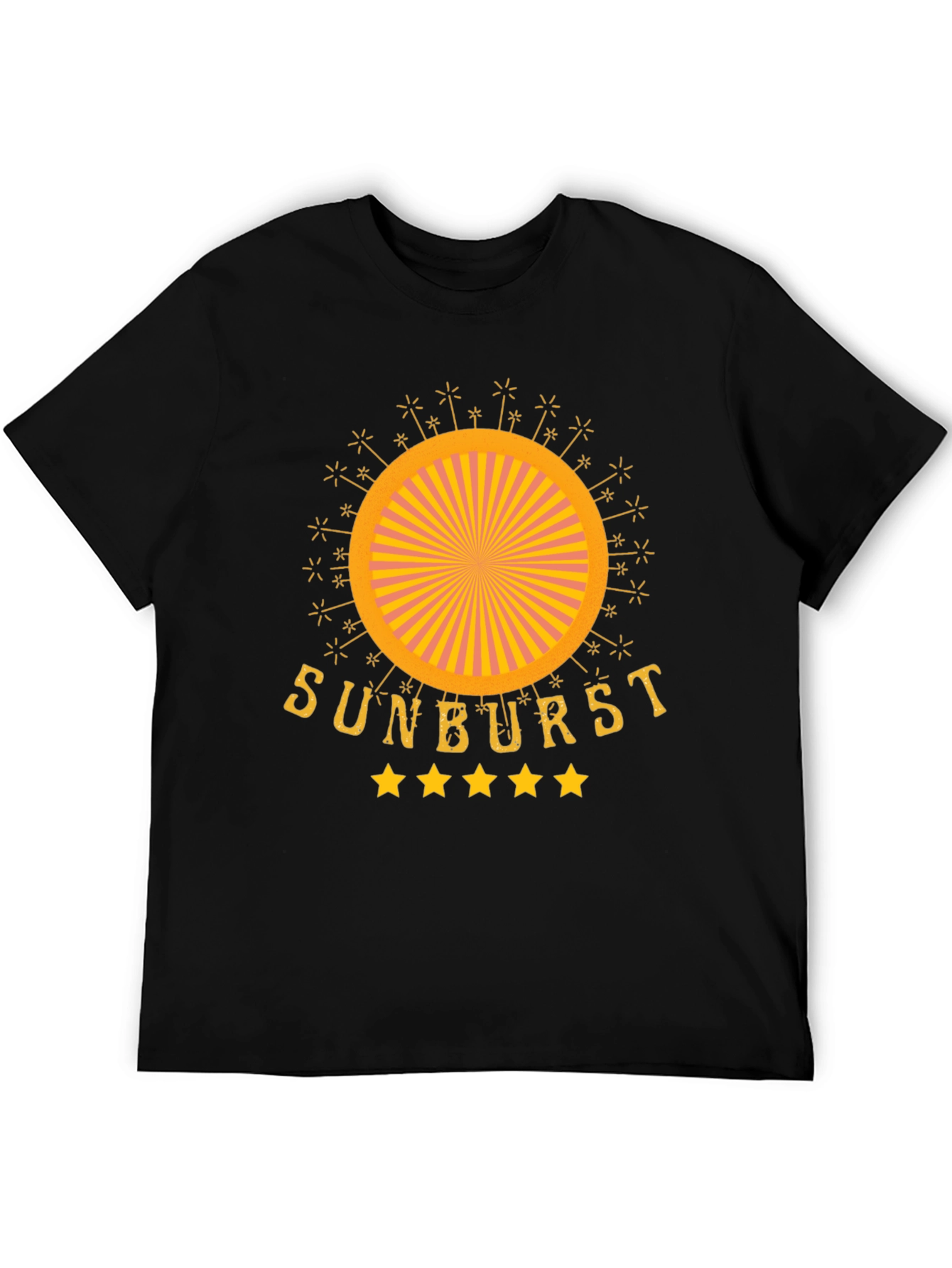 Sunburst Graphic Tee - Retro Style Cotton T-Shirt