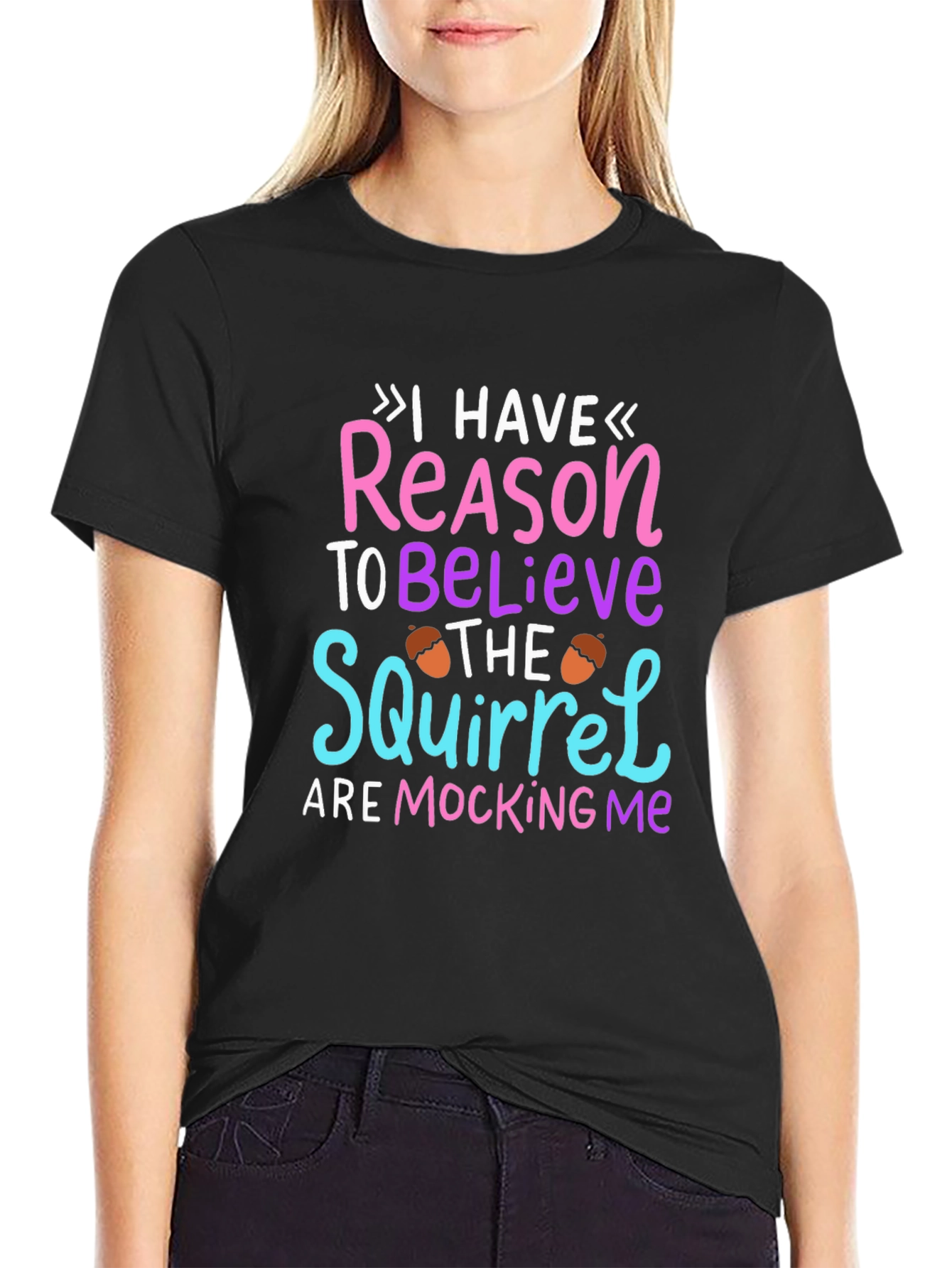 Squirrel Mocking Me Graphic Tee - Funny Novelty T-Shirt
