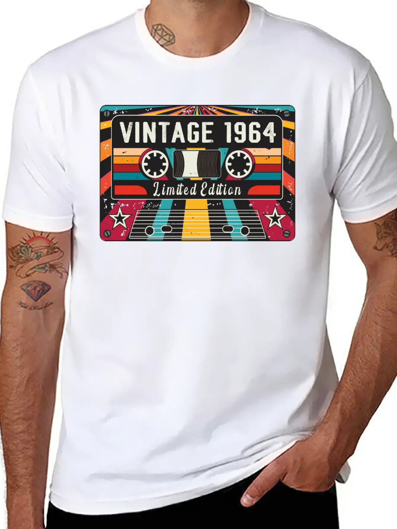Vintage 1964 Cassette Tape Unisex Casual T-Shirt – Clean Design For Daily Comfort