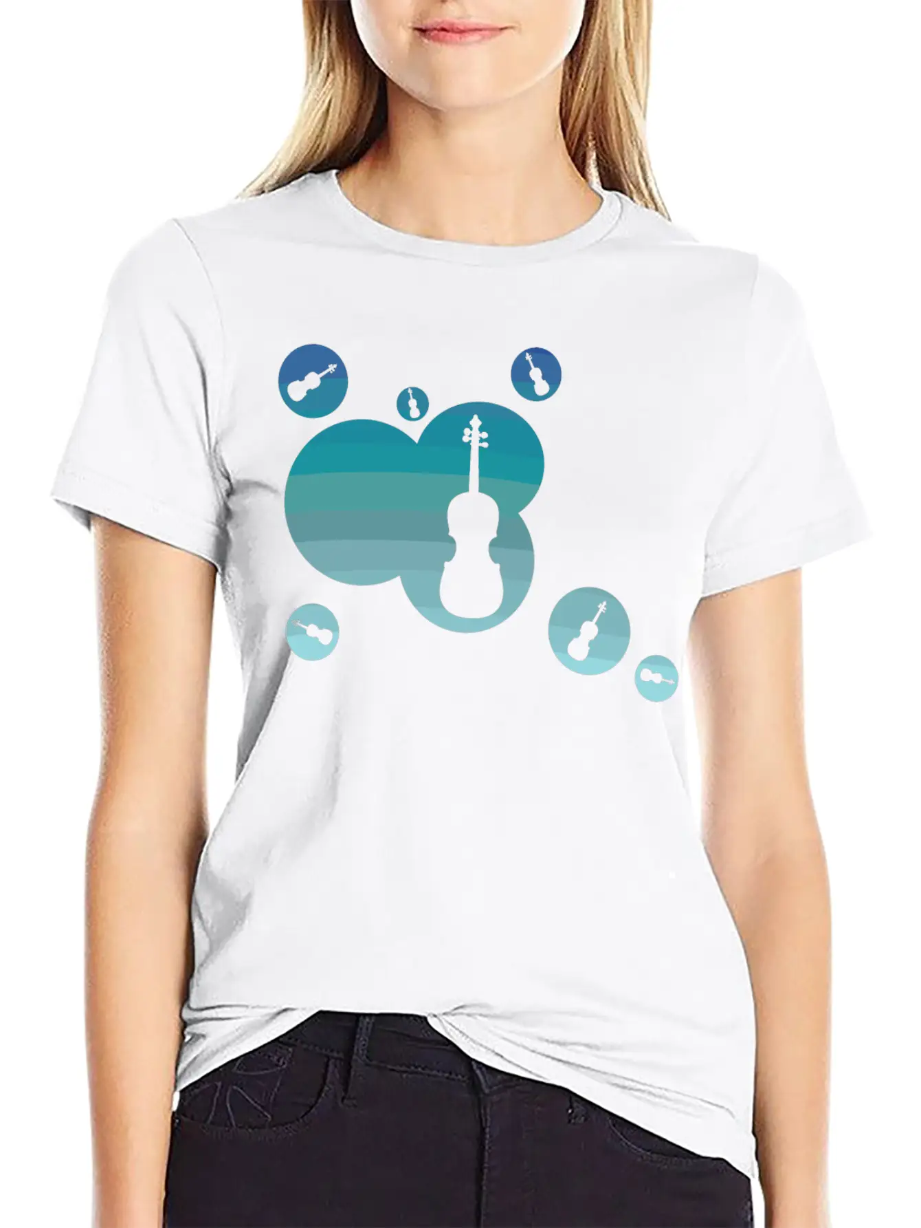 Violin Instrument Unisex Casual T-Shirt – Clean Design For Daily Comfort