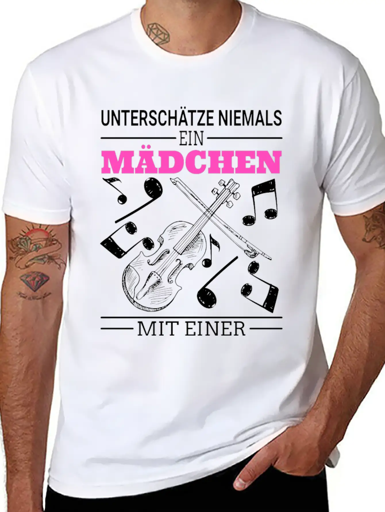 Violin Violin Girl Saying Unisex Casual T-Shirt – Clean Design For Daily Comfort
