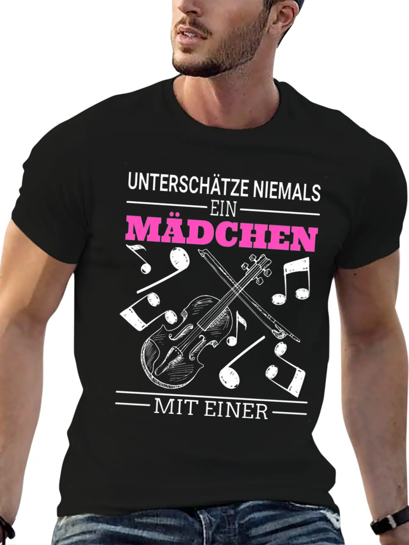 Violin Violin Girl Saying Unisex Casual T-Shirt – Clean Design For Daily Comfort